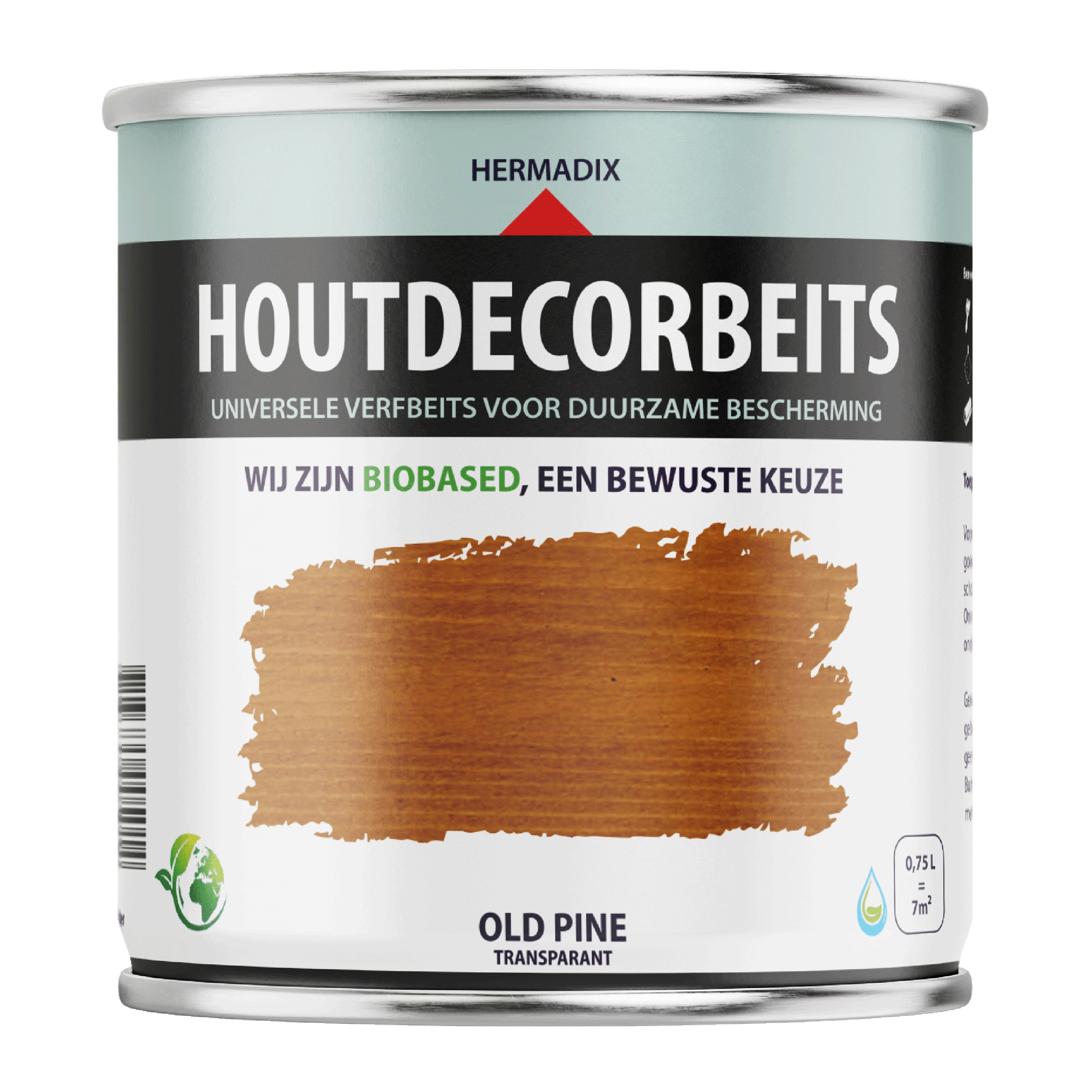 25.865.71 Hermadix  houtdecor zijdeglans - 750 ml old - pine (657) transparant 