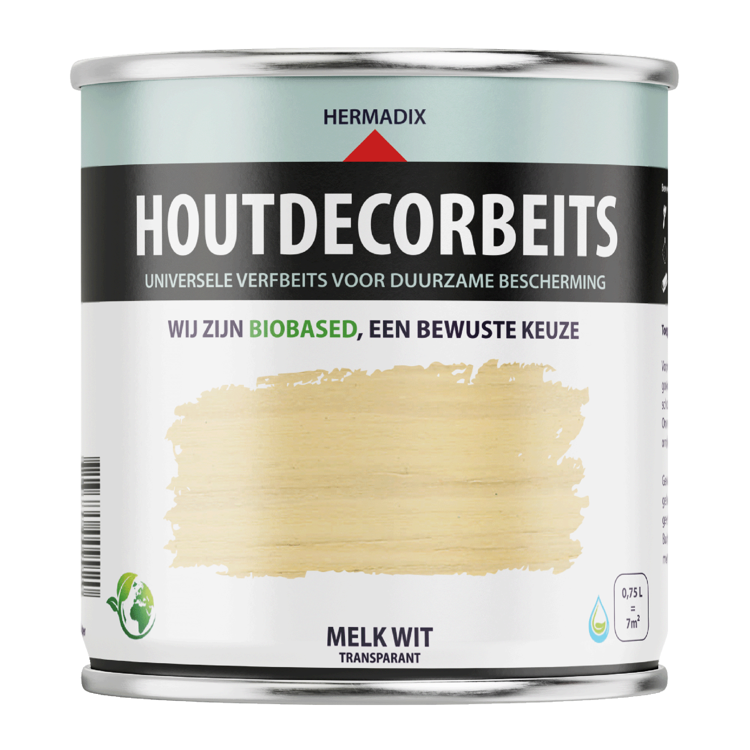 25.865.81 Hermadix  houtdecor zijdeglans - 750 ml melkwit (658) transparant 