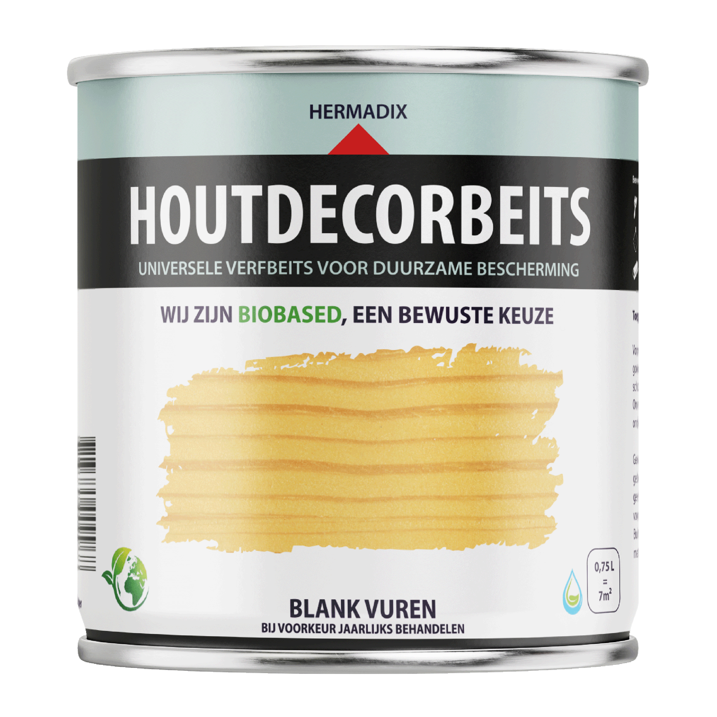 25.865.91 Hermadix  houtdecor zijdeglans - 750 ml blank vuren (659) transparant 