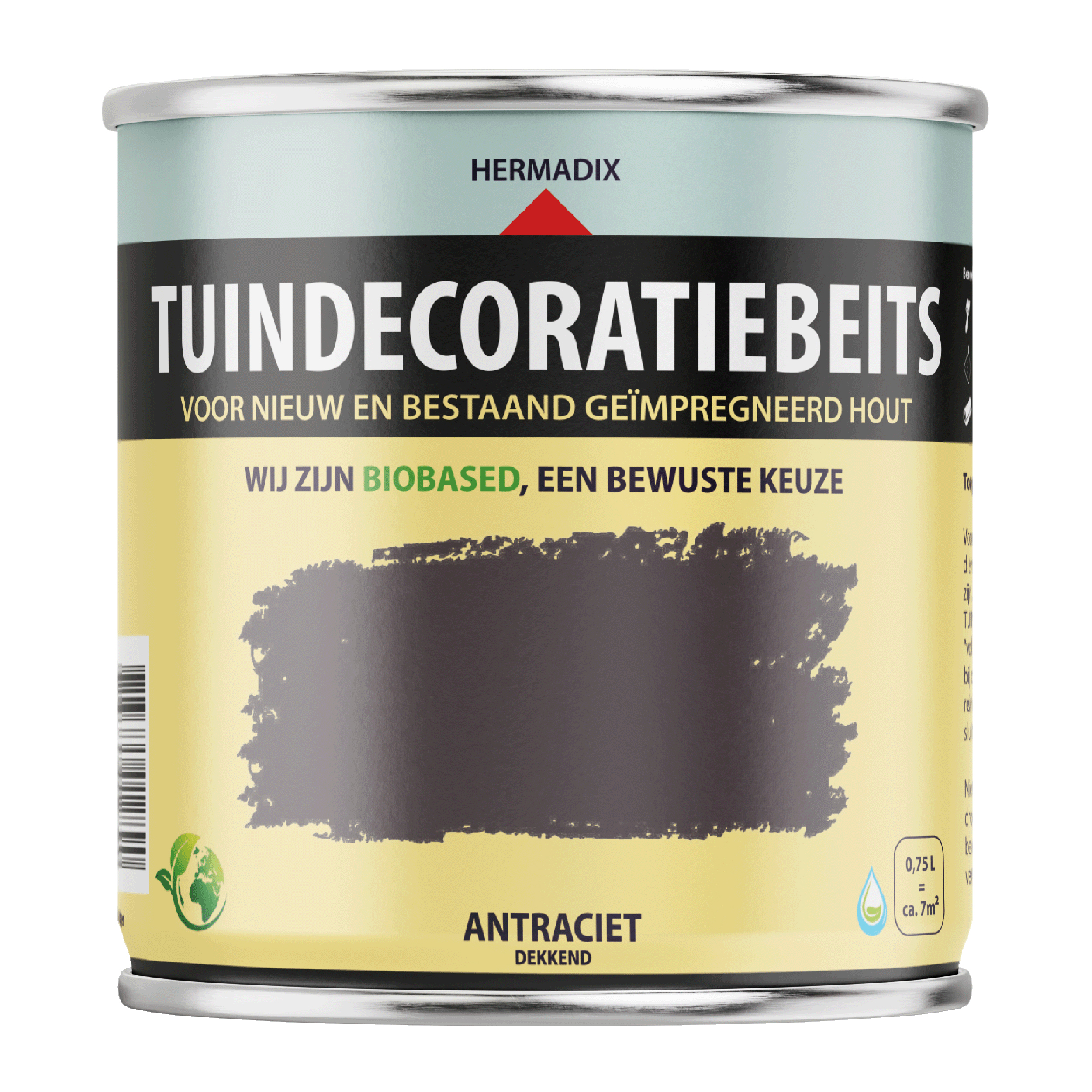 25.870.61 Hermadix  tuindecoratiebeits 750 ml antraciet 