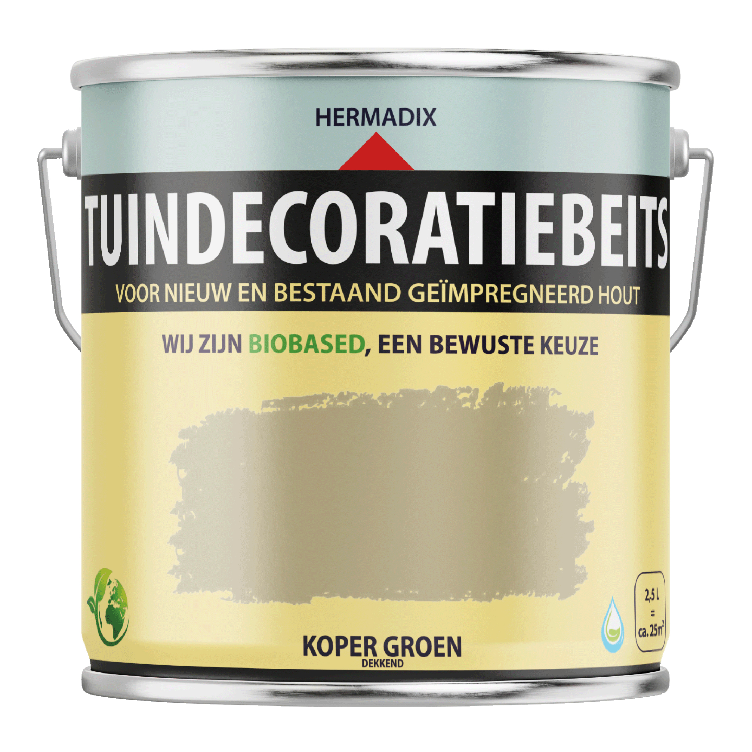 25.870.72 Hermadix  tuindecoratiebeits 2500 ml koper groen 