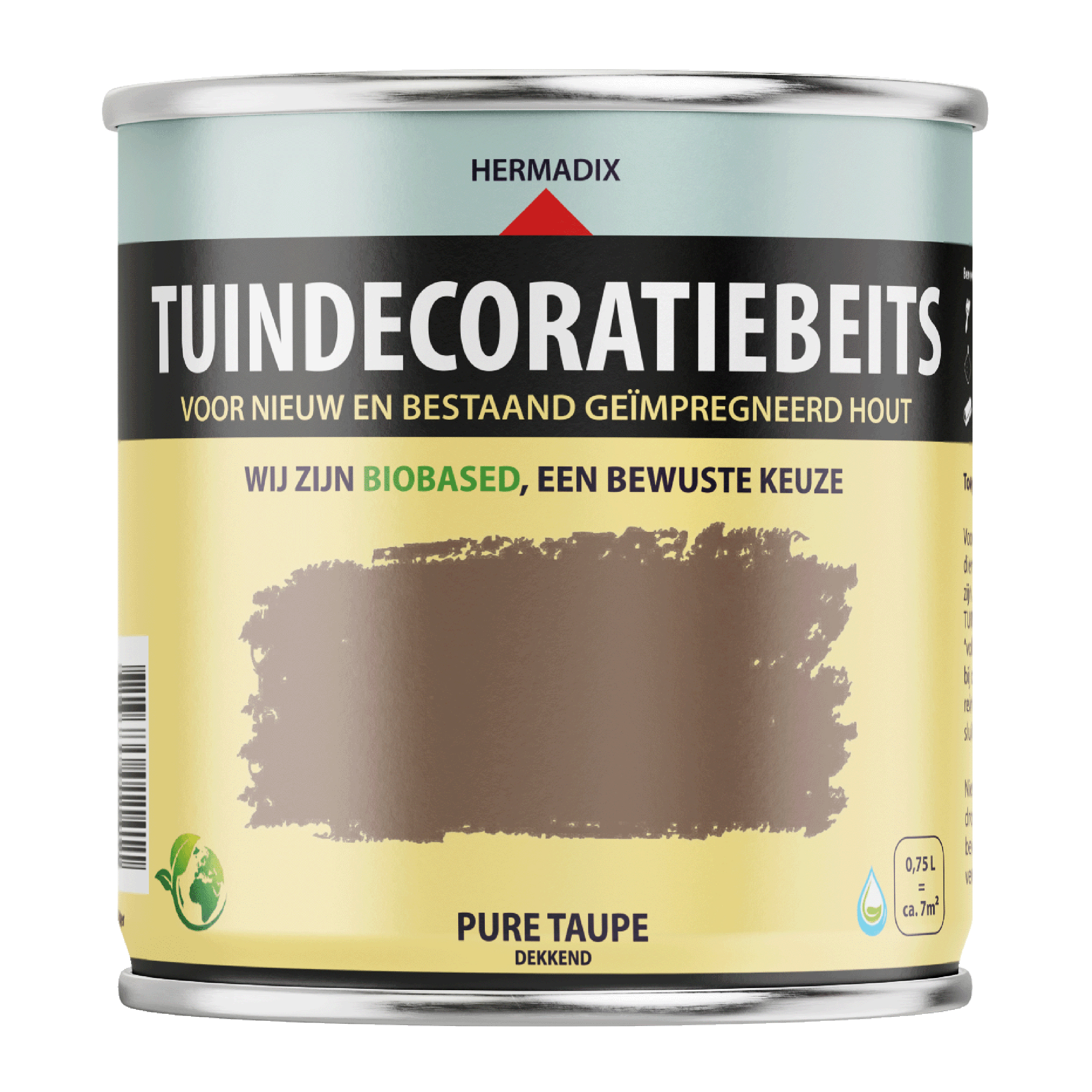 25.871.51 Hermadix  tuindecoratiebeits mat - 750 ml pure taupe (715) dekkend 