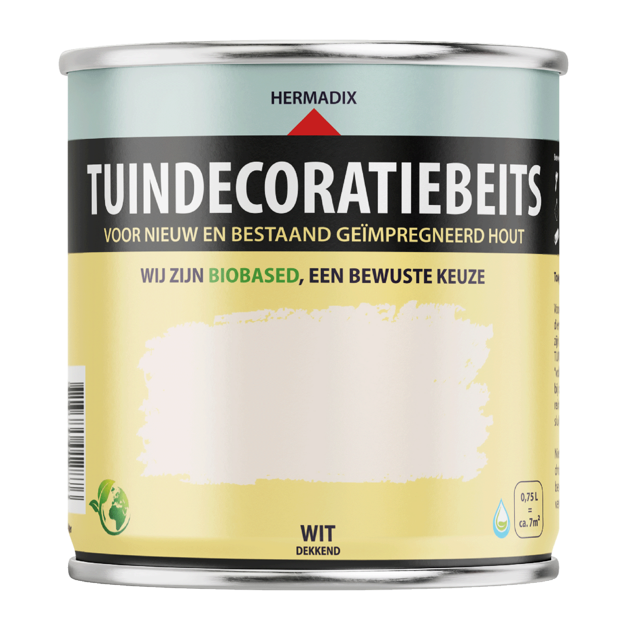 25.871.91 Hermadix  tuindecoratiebeits mat - 750 ml allure white (719) dekkend 