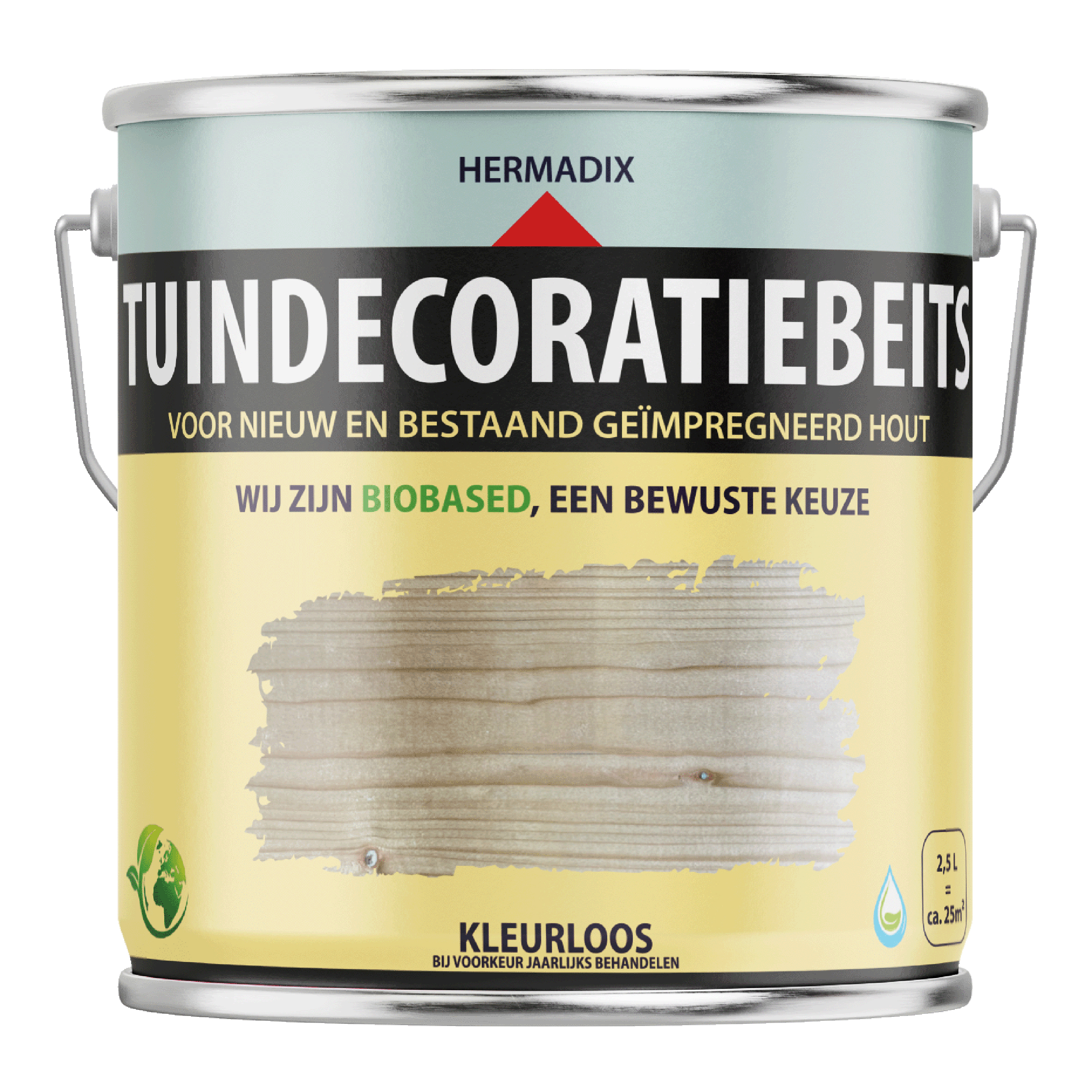 25.876.82 Hermadix  tuindecoratiebeits mat - 2500 ml kleurloos (768) transparant 