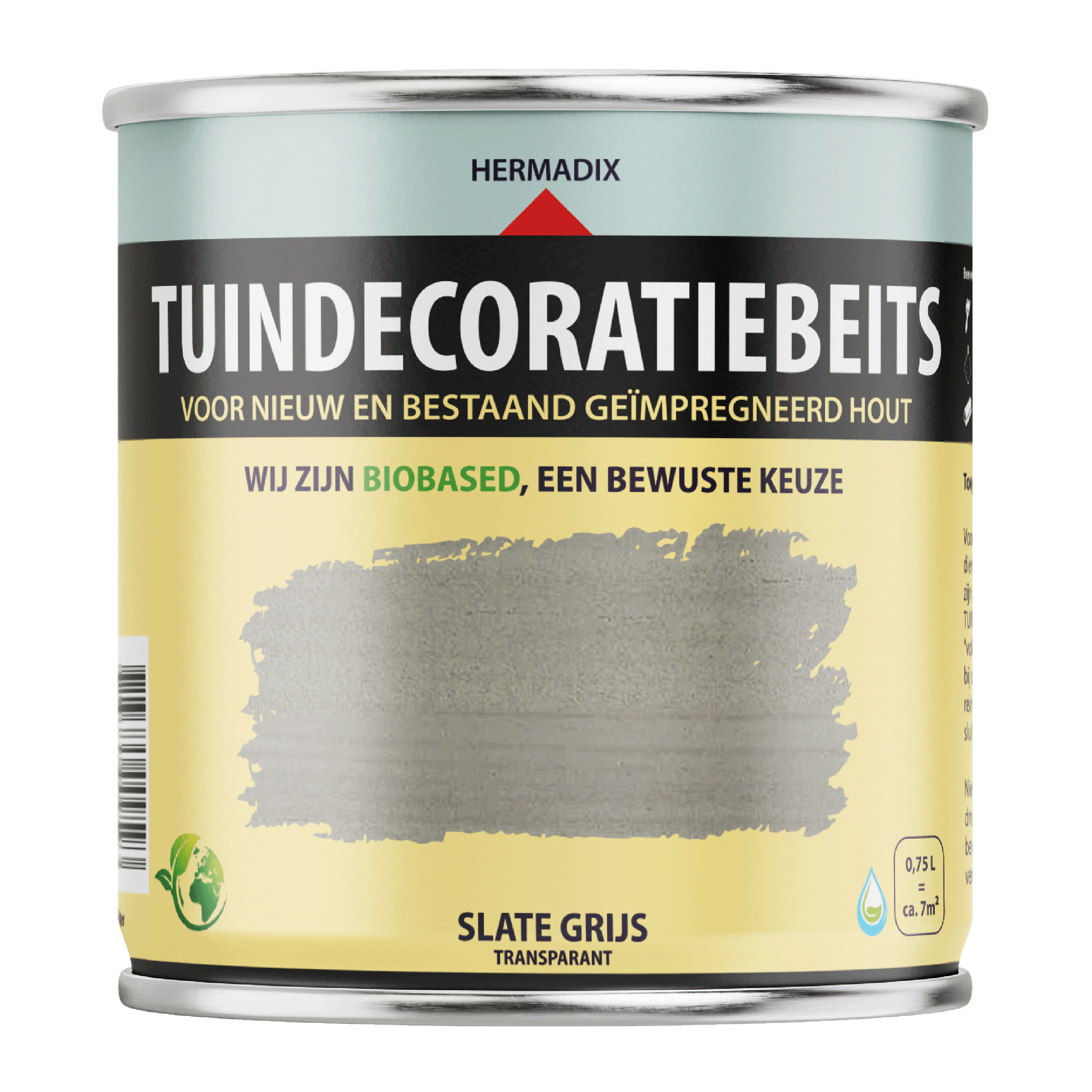 25.878.71 Hermadix  tuindecoratiebeits mat - 750 ml slate grijs (787) transparant 