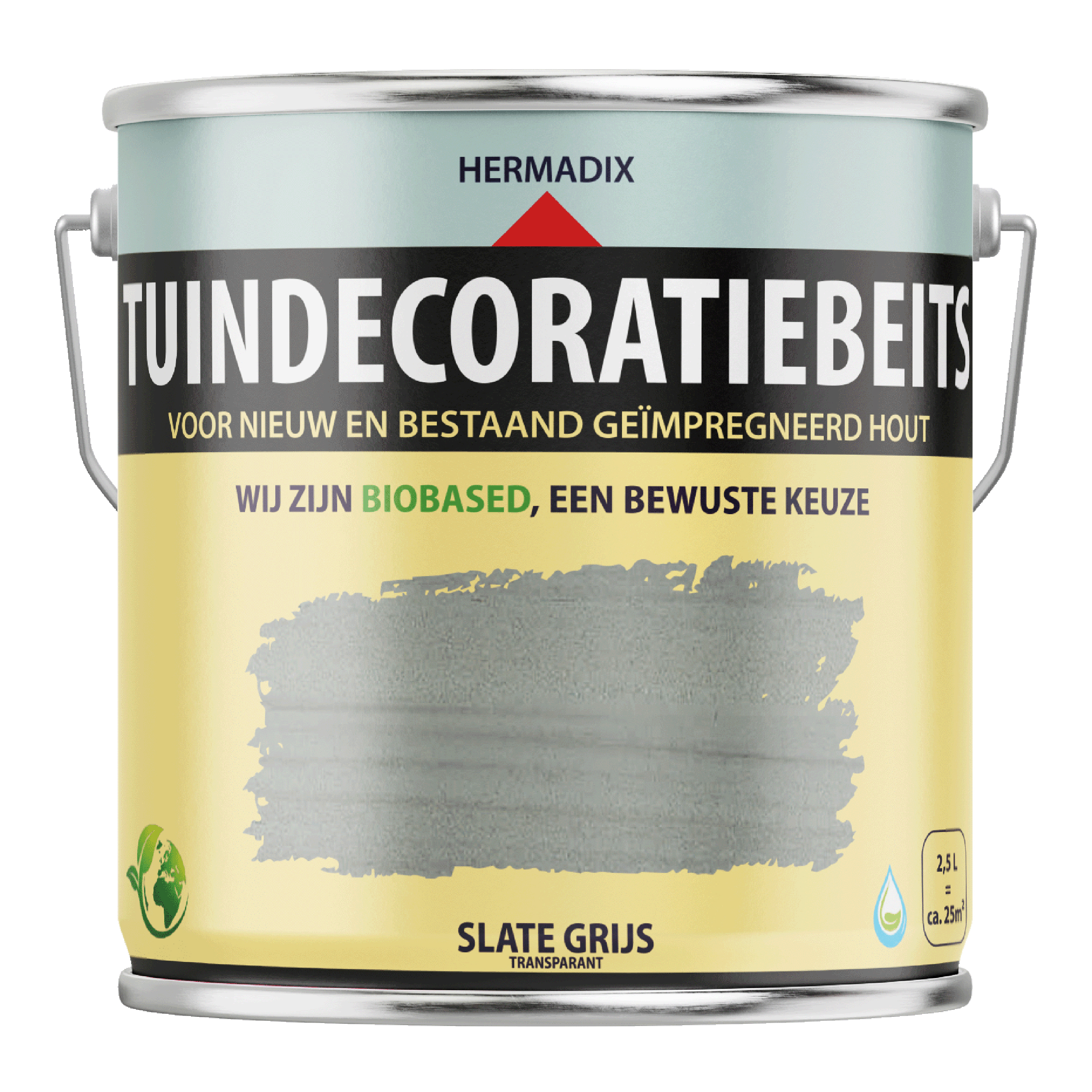 25.878.72 Hermadix  tuindecoratiebeits mat - 2500 ml slate grijs (787) transparant 