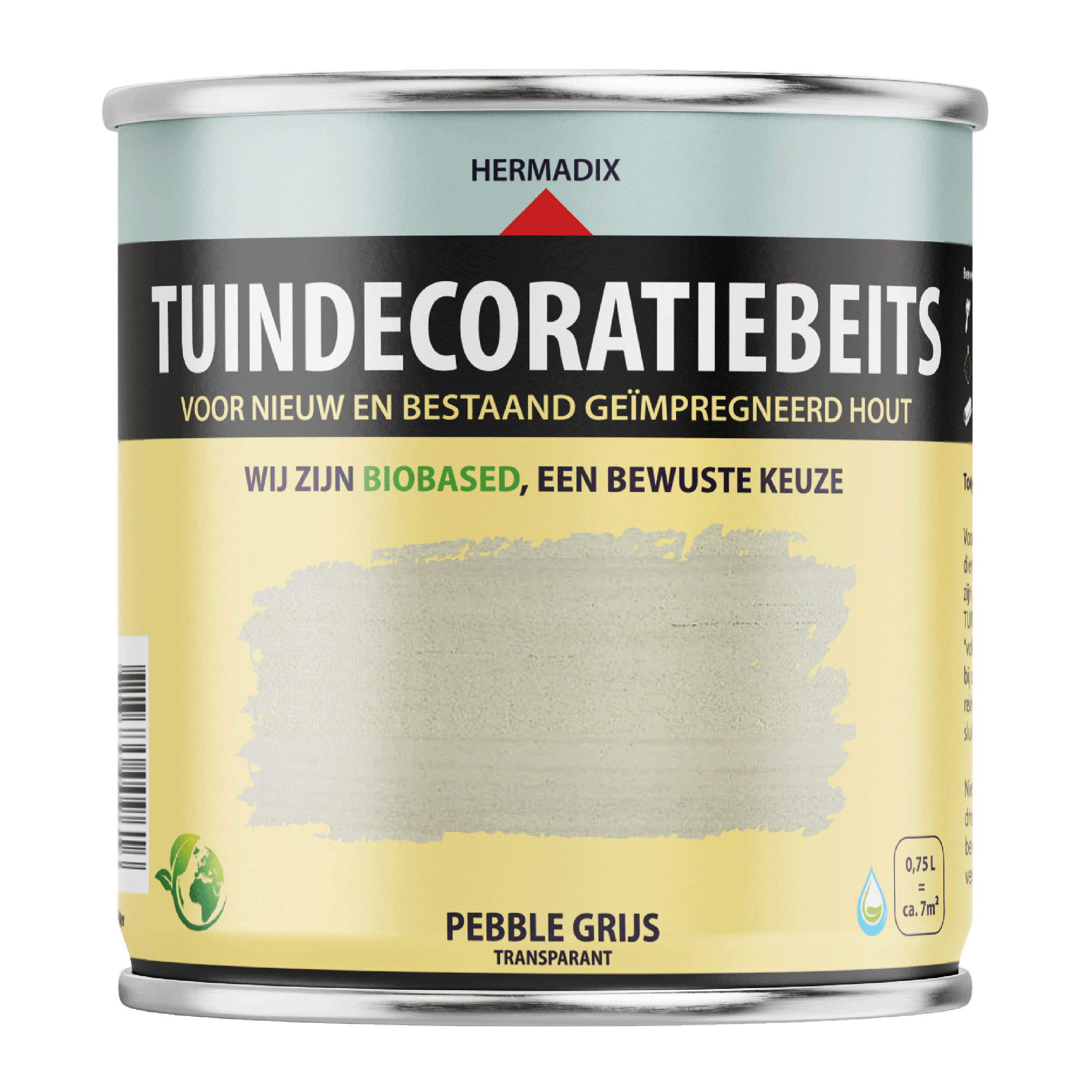 25.878.81 Hermadix  tuindecoratiebeits mat - 750 ml pebble grijs (788) transparant 