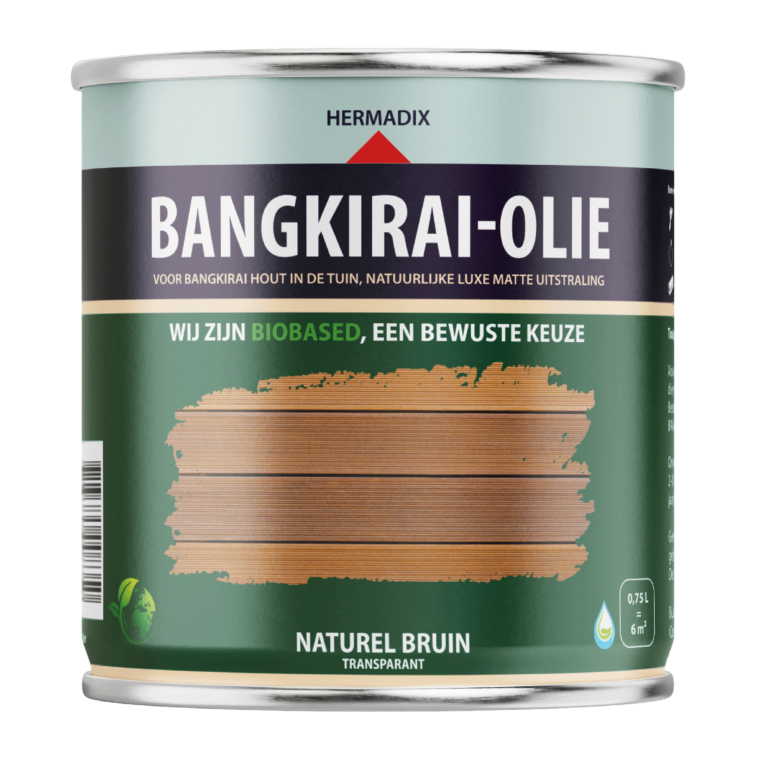 25.891.01 Hermadix  bangkirai-olie mat - 750 ml natuurlijk/naturel 