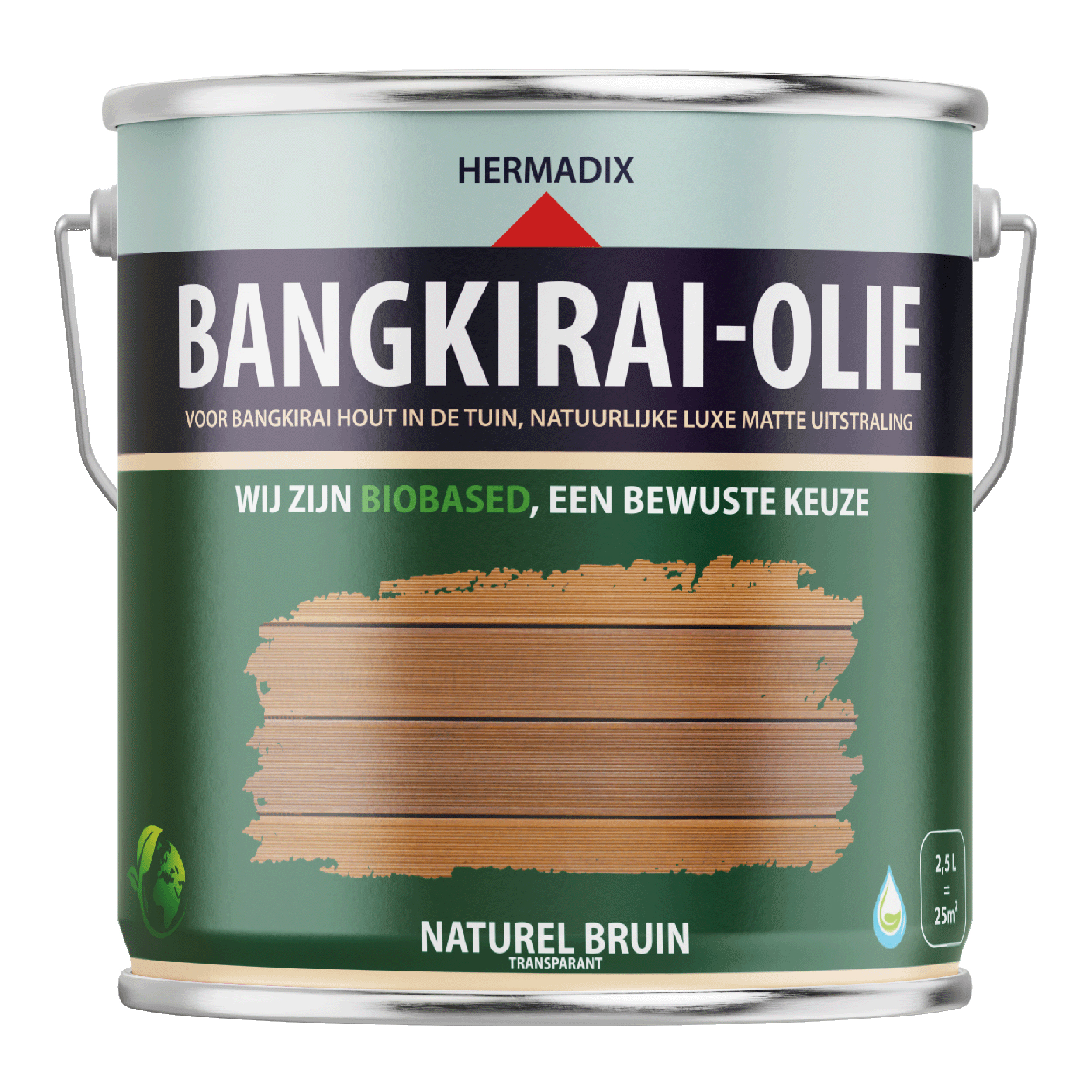 25.891.02 Hermadix  bangkirai-olie mat - 2500 ml natuurlijk/naturel 