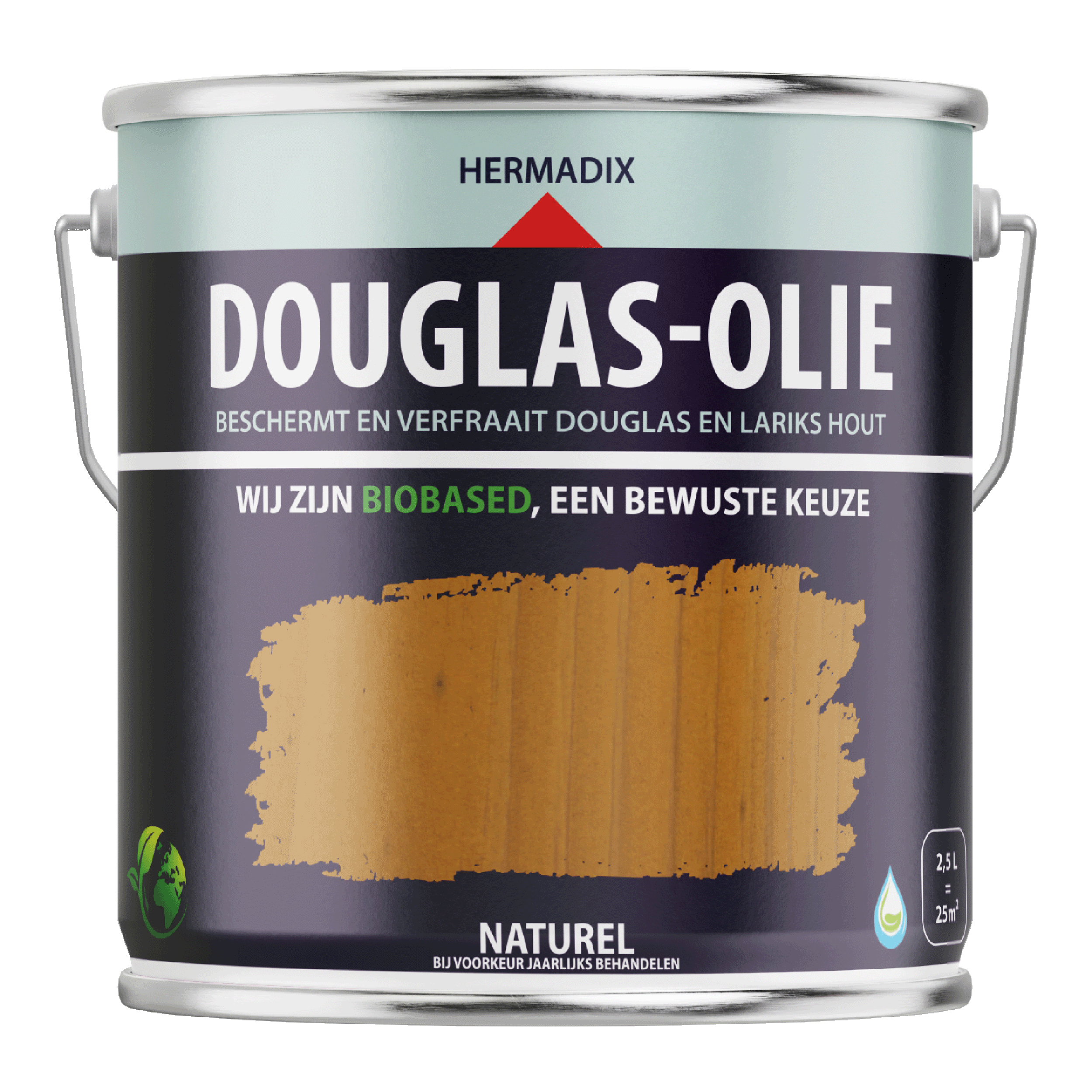 25.895.02 Hermadix  douglas-olie mat - 2500 ml naturel 