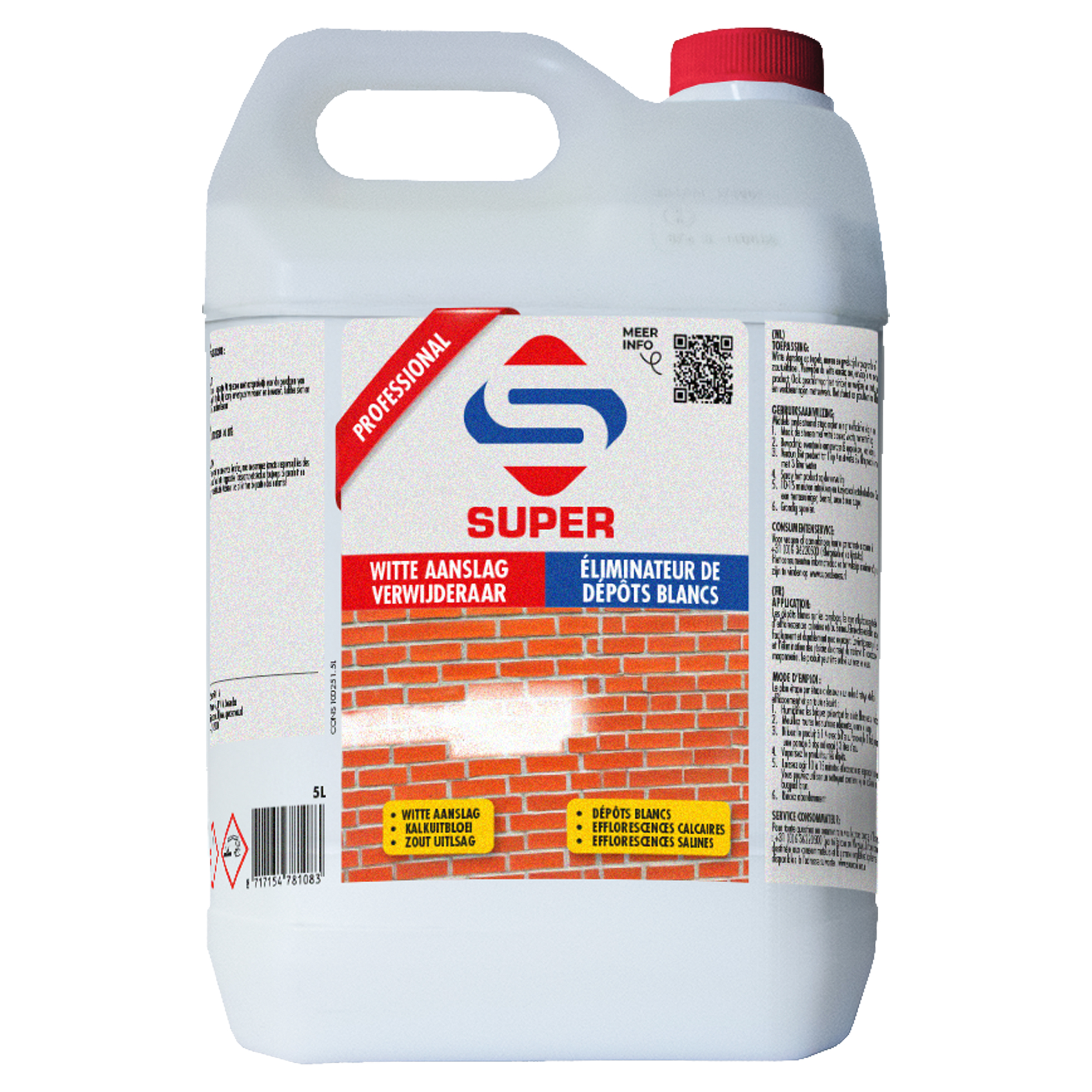 26.000.43 SuperCleaners  aanslagverwijderaar concentraat wit 5 L