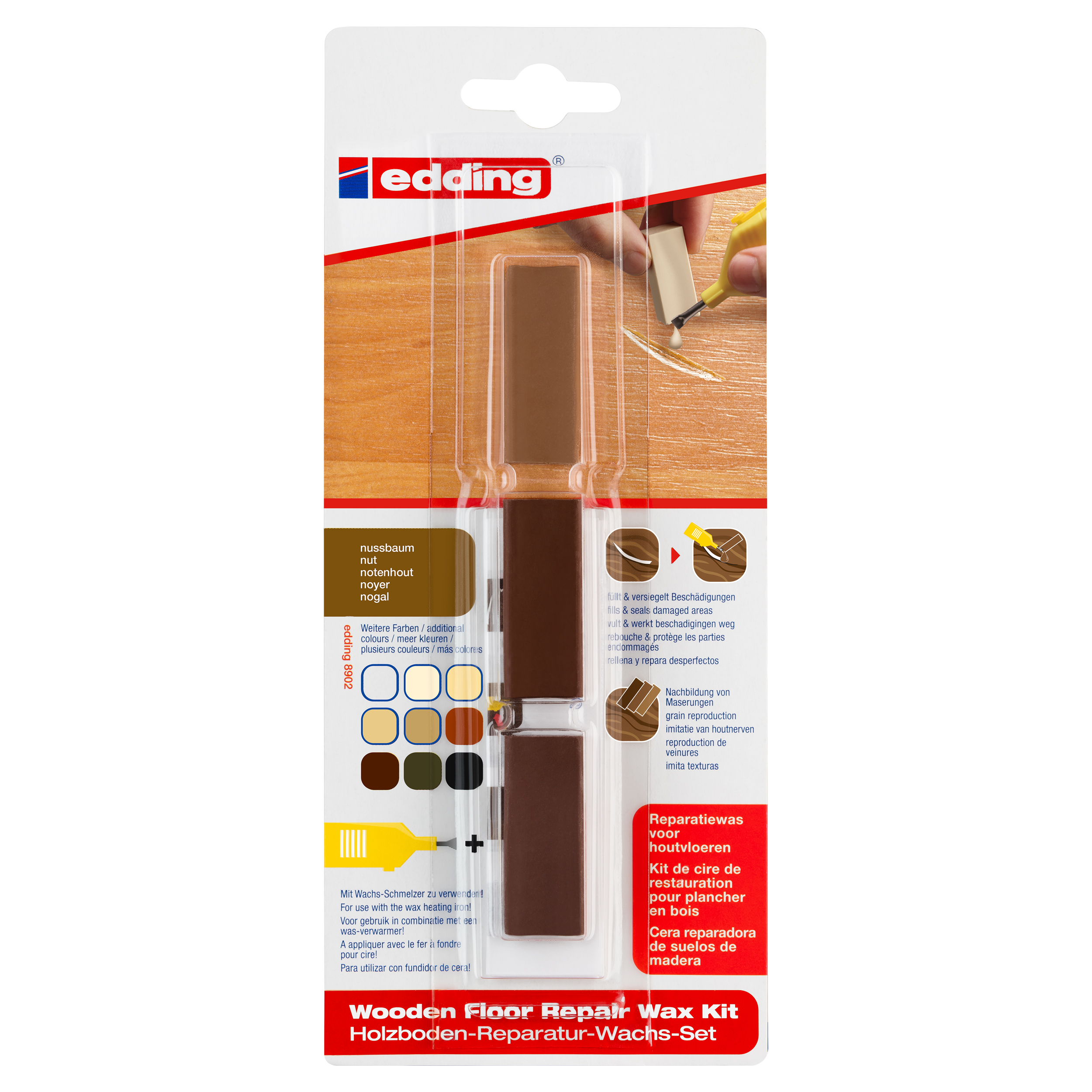 26.200.29 Edding  reparatiewas type 8902 - voor houtvloeren notenhout 