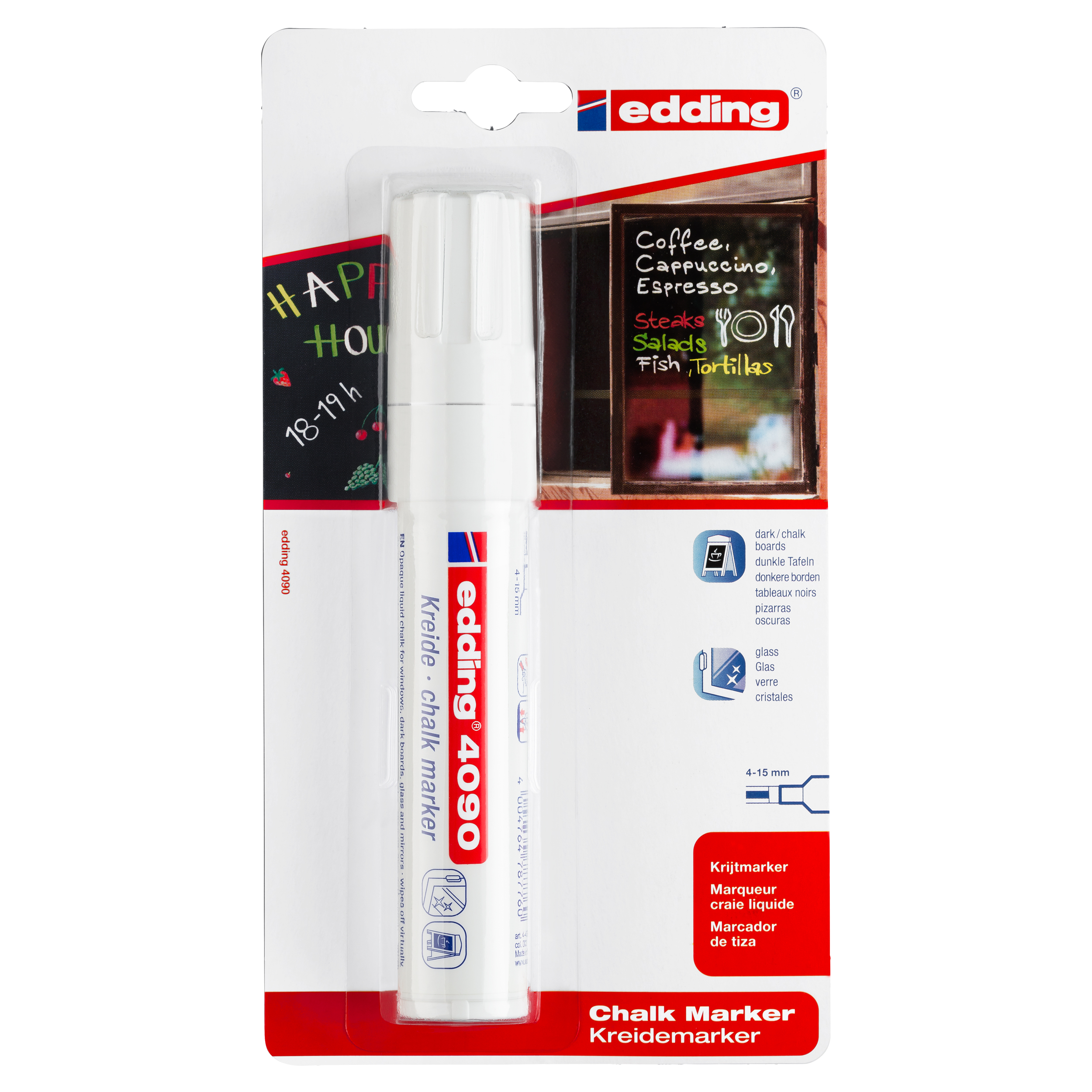 26.200.52 Edding  krijtmarker type 4090 wit 