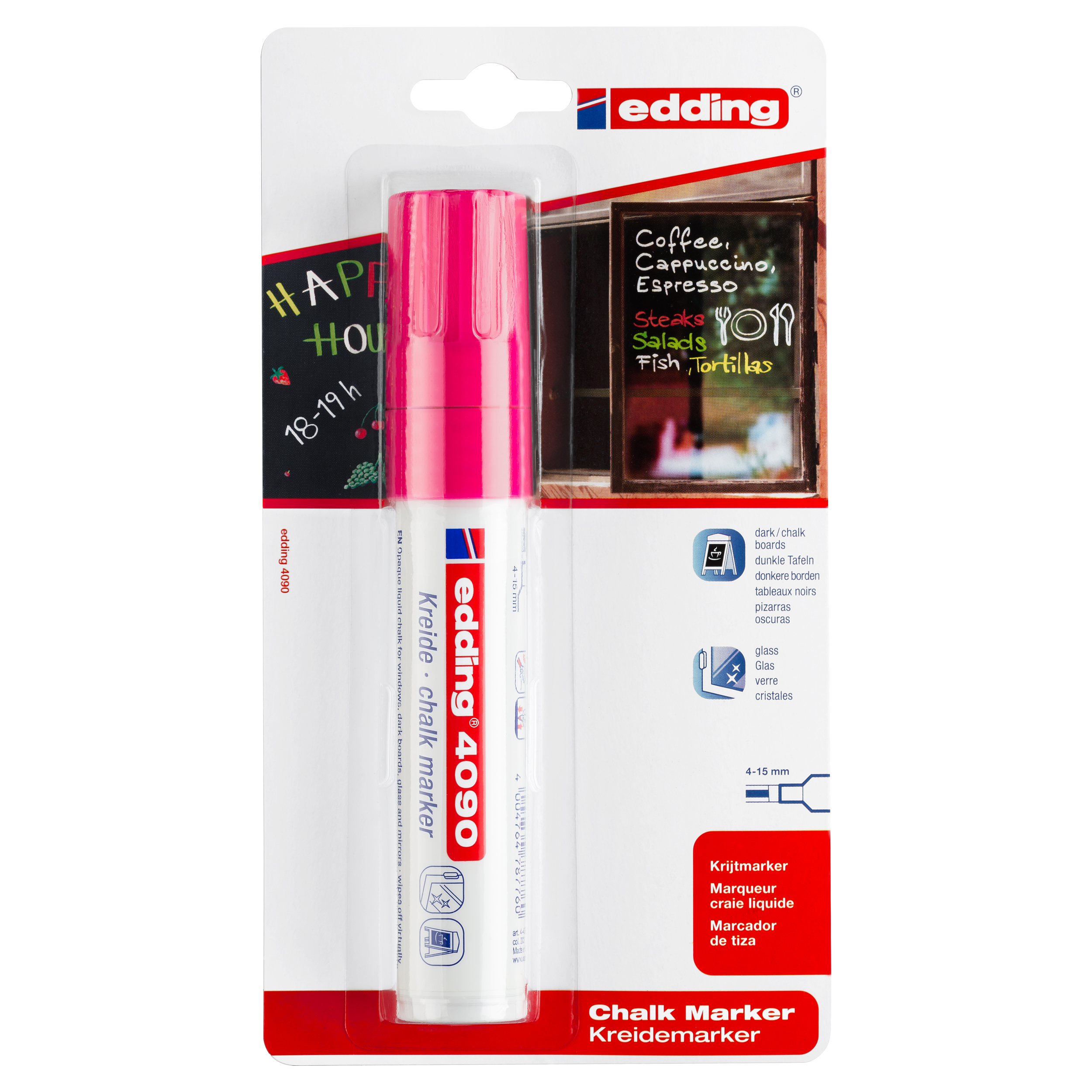 26.200.54 Edding  krijtmarker type 4090 roze 