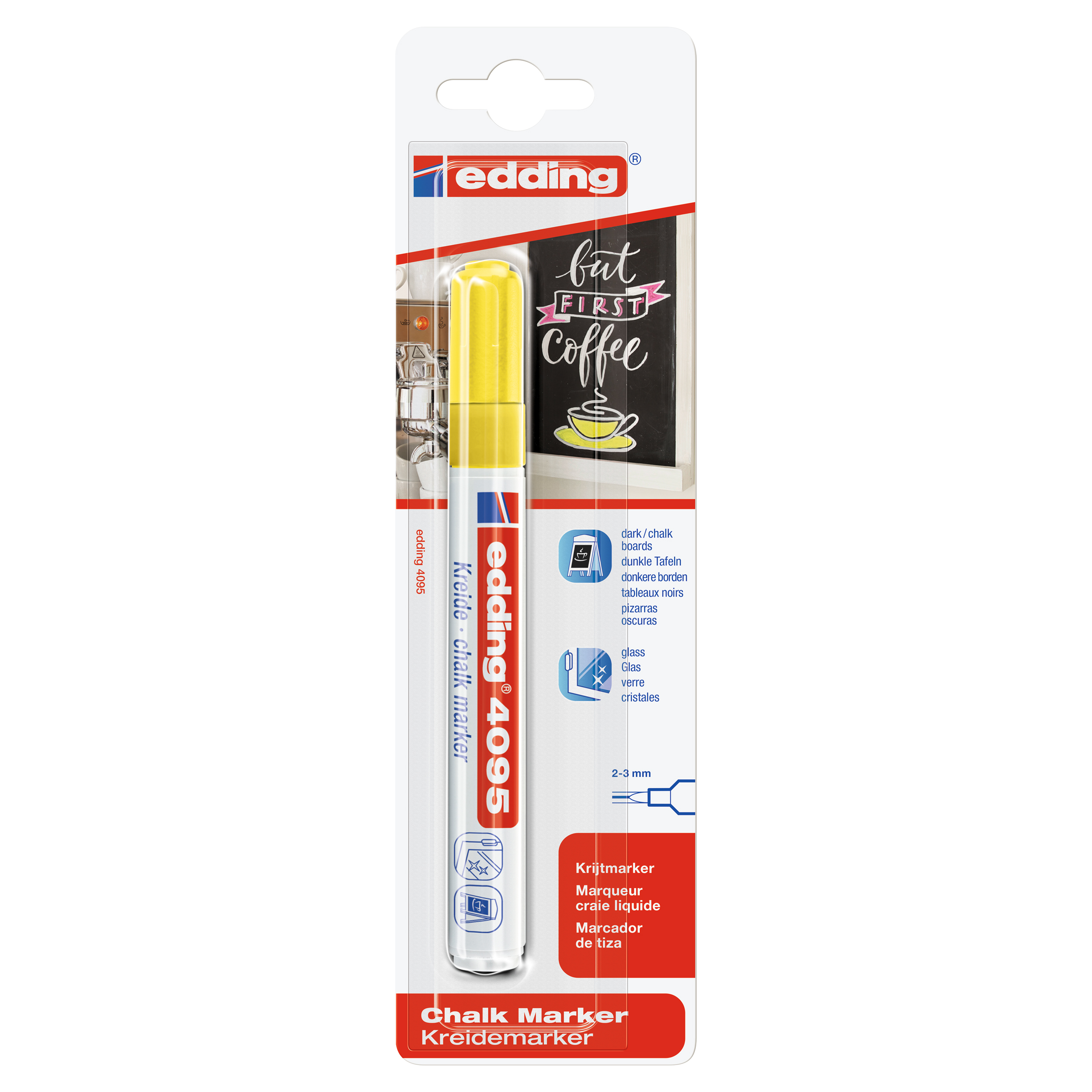 26.200.58 Edding  krijtmarker type 4095 - fluo geel 