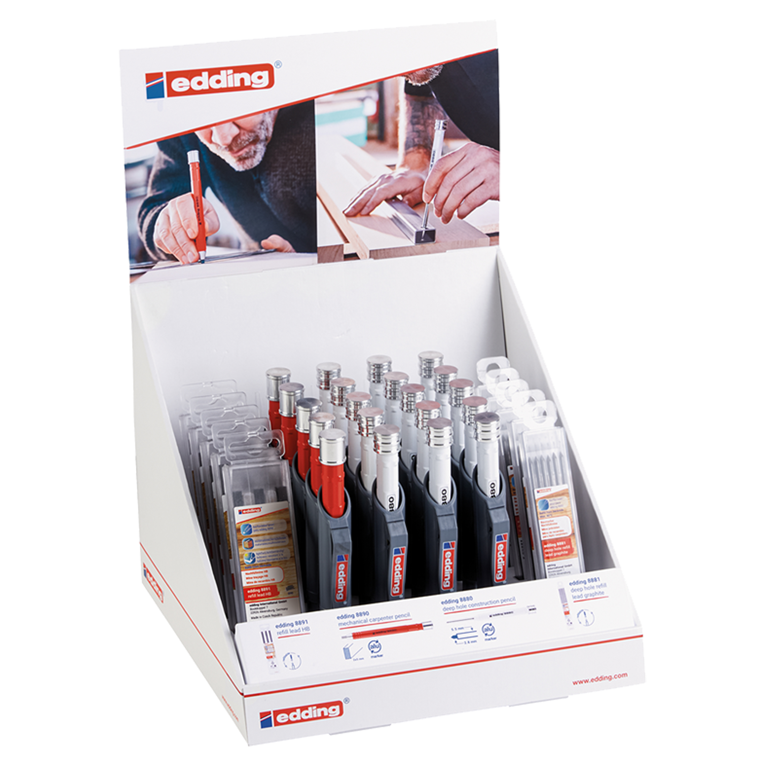 26.200.90 Edding  display 5 losse artikelen - gemengd  