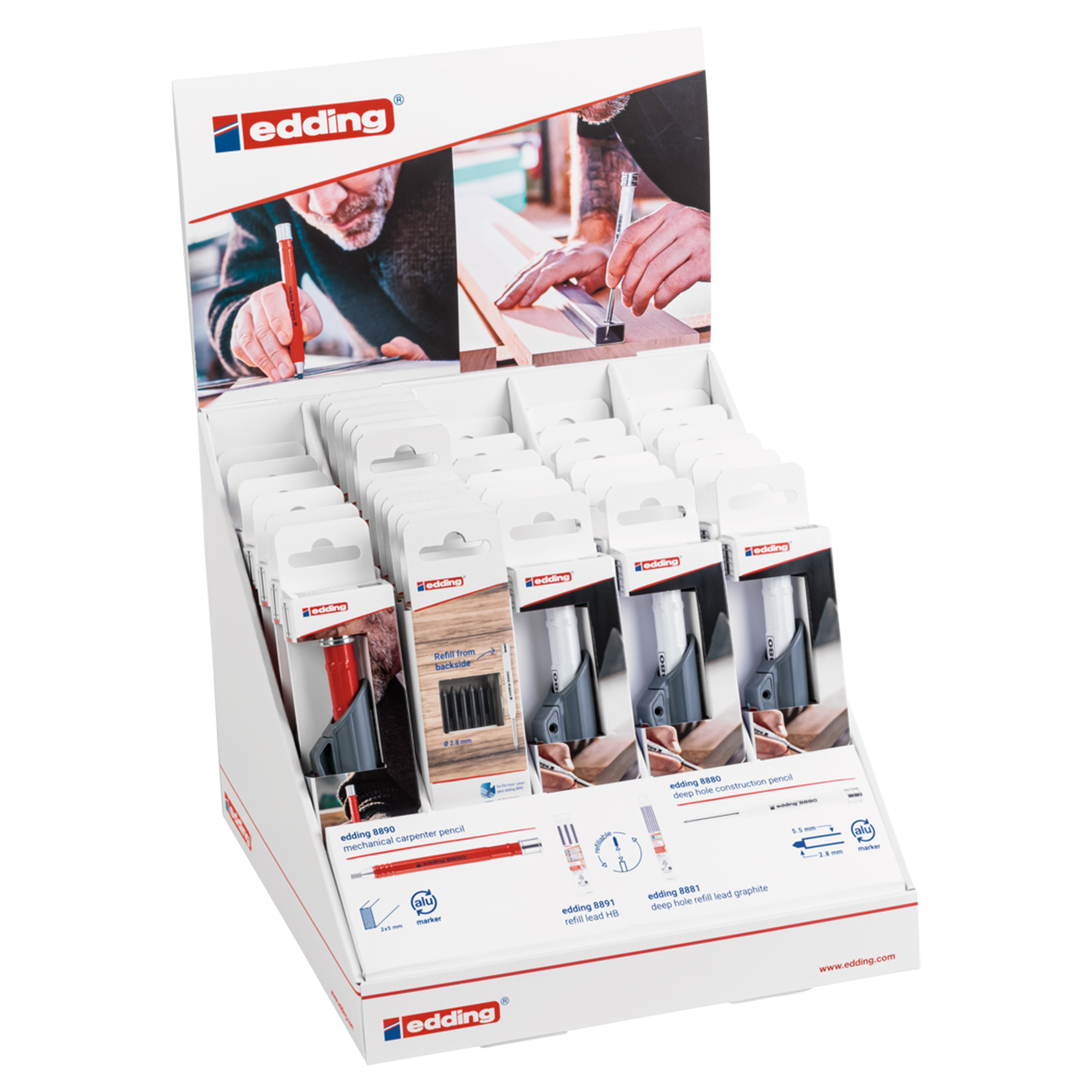26.200.91 Edding  display 6 artikelen - gemengd  