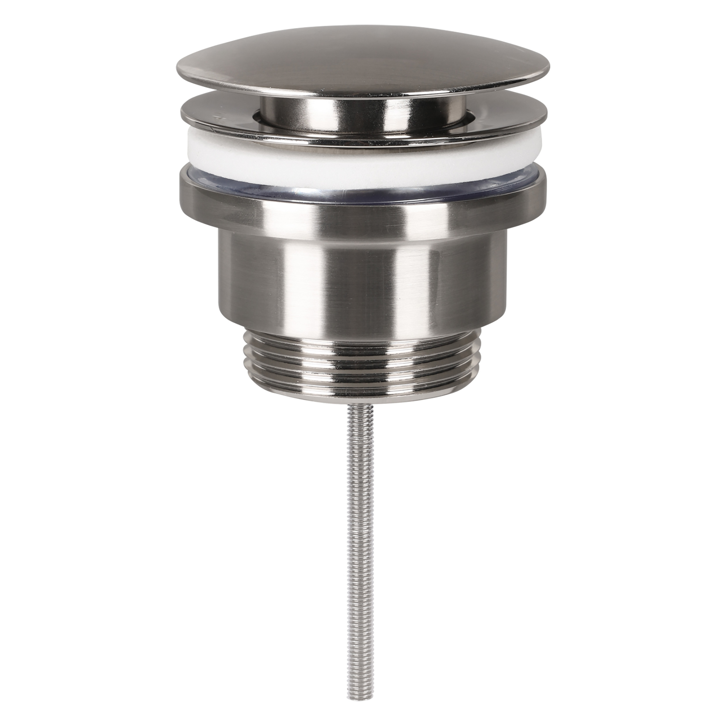 30.413.31 Differnz  afvoerplug push open - design mat chroom 