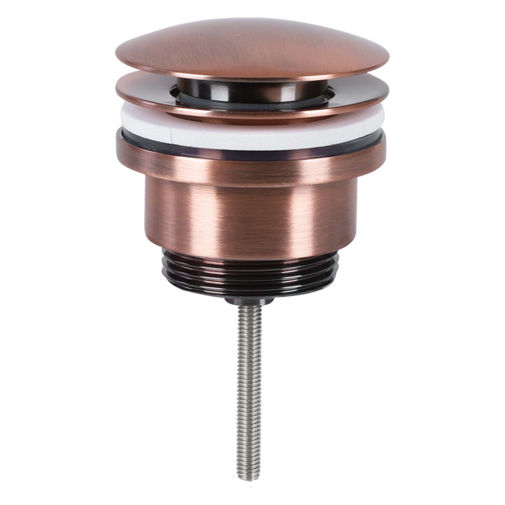 30.413.33 Differnz  afvoerplug push open - design rood koper 