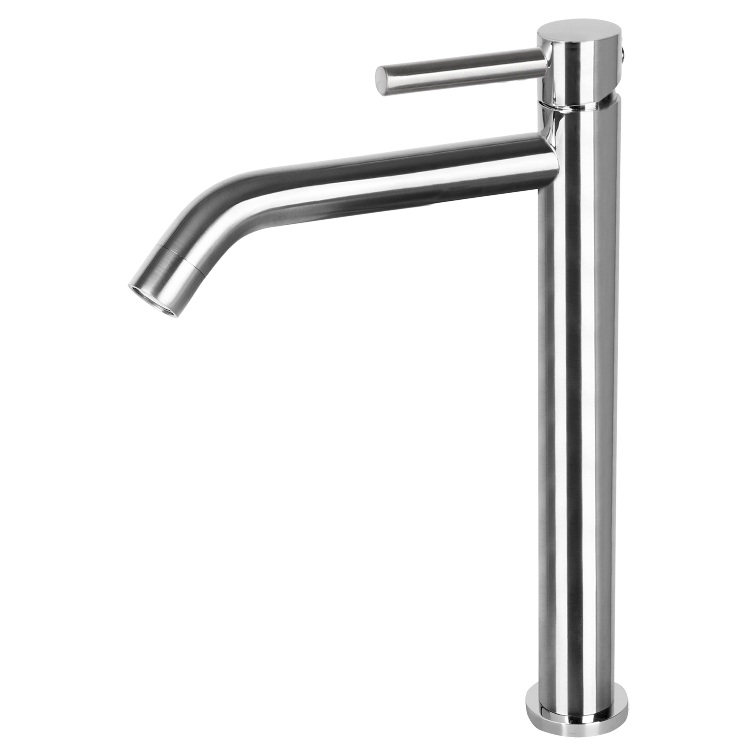 30.414.76 Differnz  hoge kraan koud/warm - gebogen mat chroom 30.6 x 17.4 cm