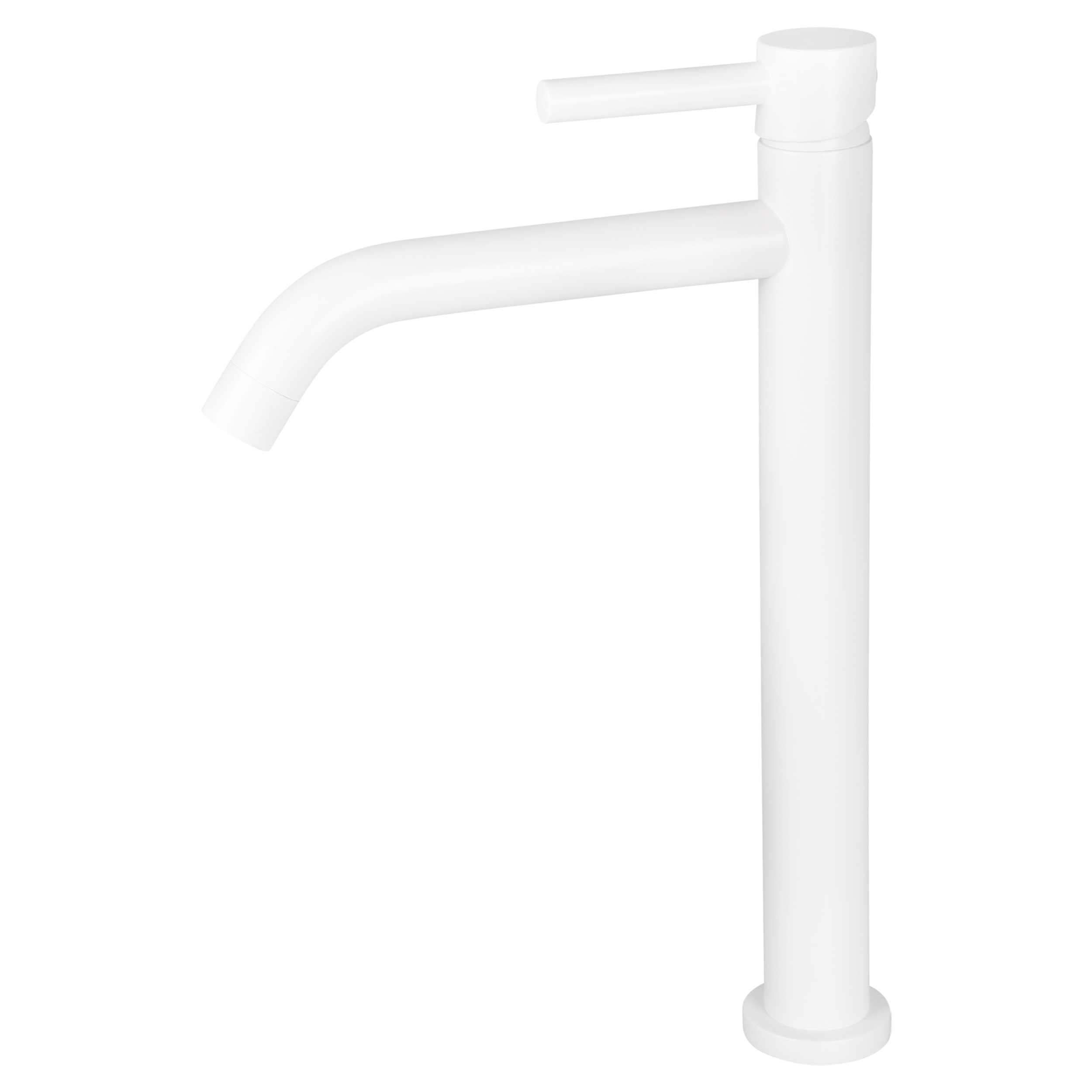 30.414.81 Differnz  hoge kraan koud/warm - gebogen mat wit 30.6 x 17.4 cm