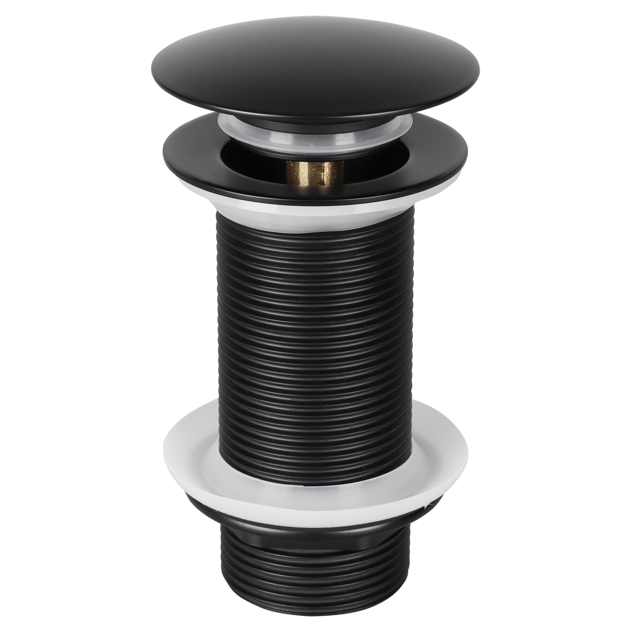 30.415.82 Differnz  afvoerplug push open - design - large zwart Ø 66 mm x 98 mm