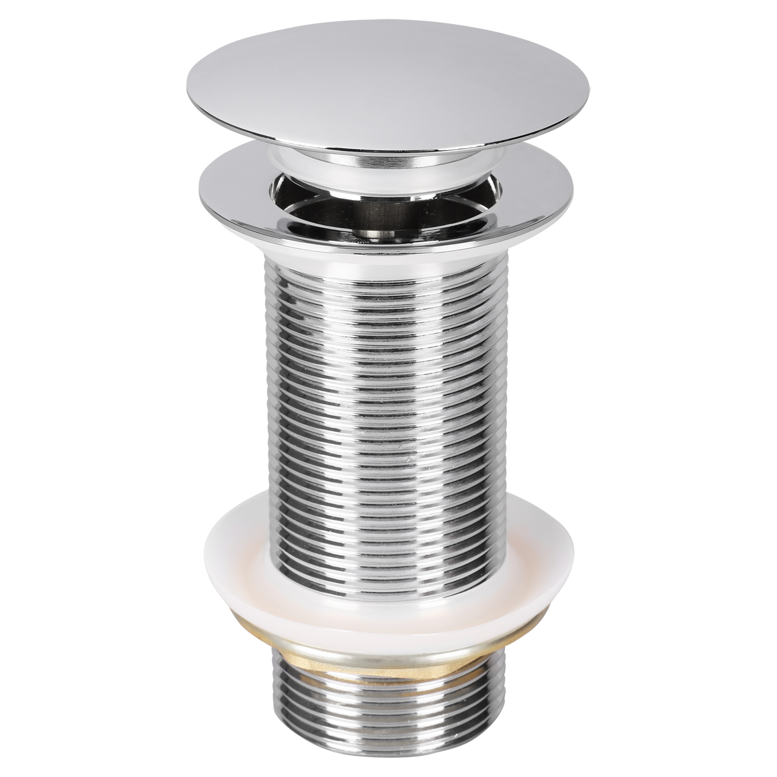 30.415.84 Differnz  afvoerplug push open - design - large chroom Ø 66 mm x 98 mm