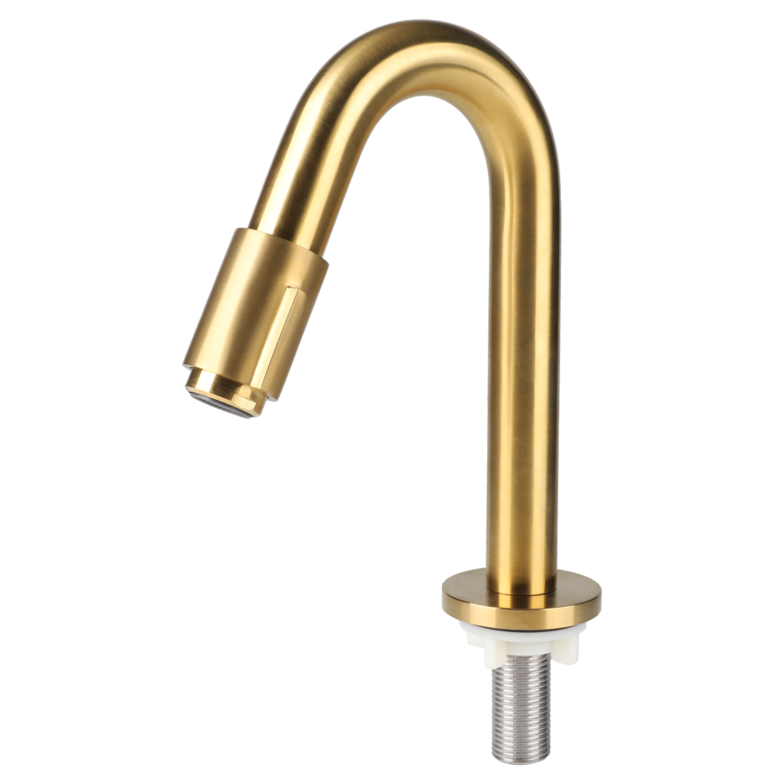 30.416.34 Differnz  koudwaterkraan gebogen mat goud 19 cm