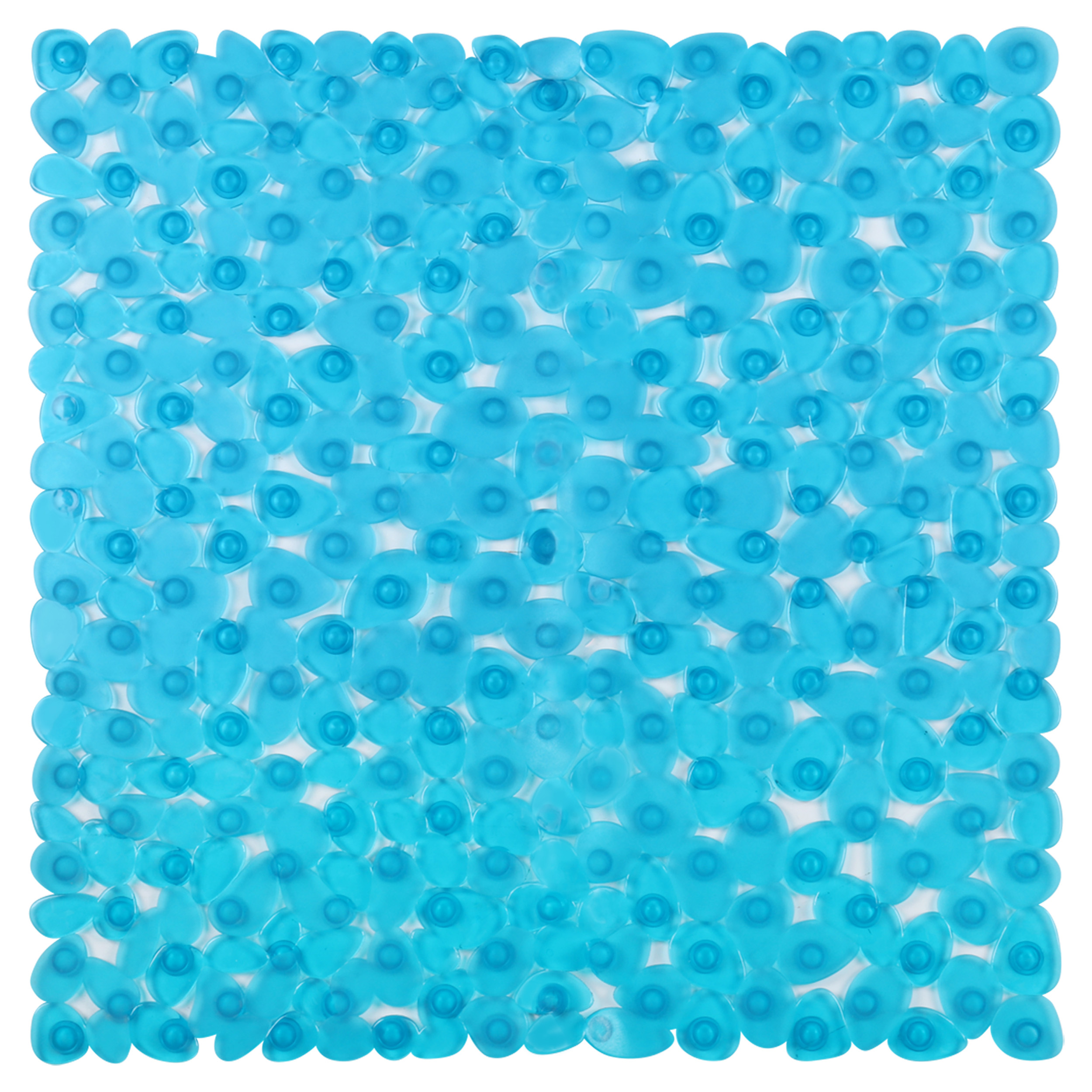 31.002.02 Differnz Lapis inlegmat douche - 100% PVC - anti-slip laag - 54 x 54 cm - blauw transparant
