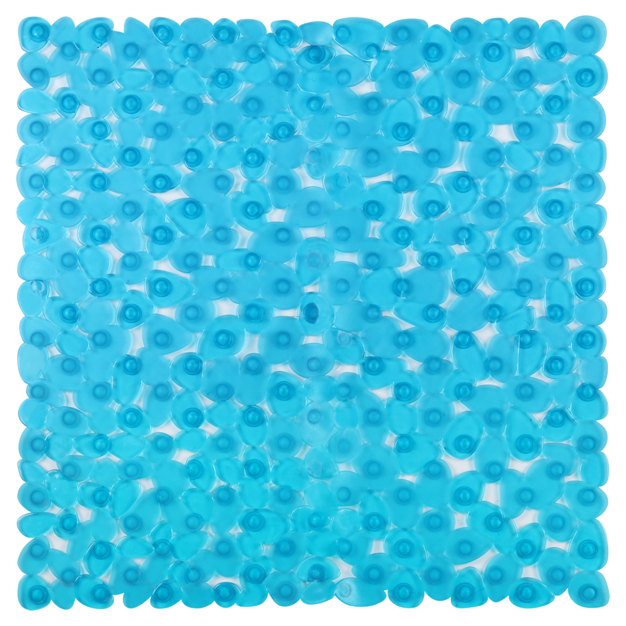 31.002.02 Differnz Lapis inlegmat douche - 100% PVC - anti-slip laag blauw transparant 54 x 54 cm