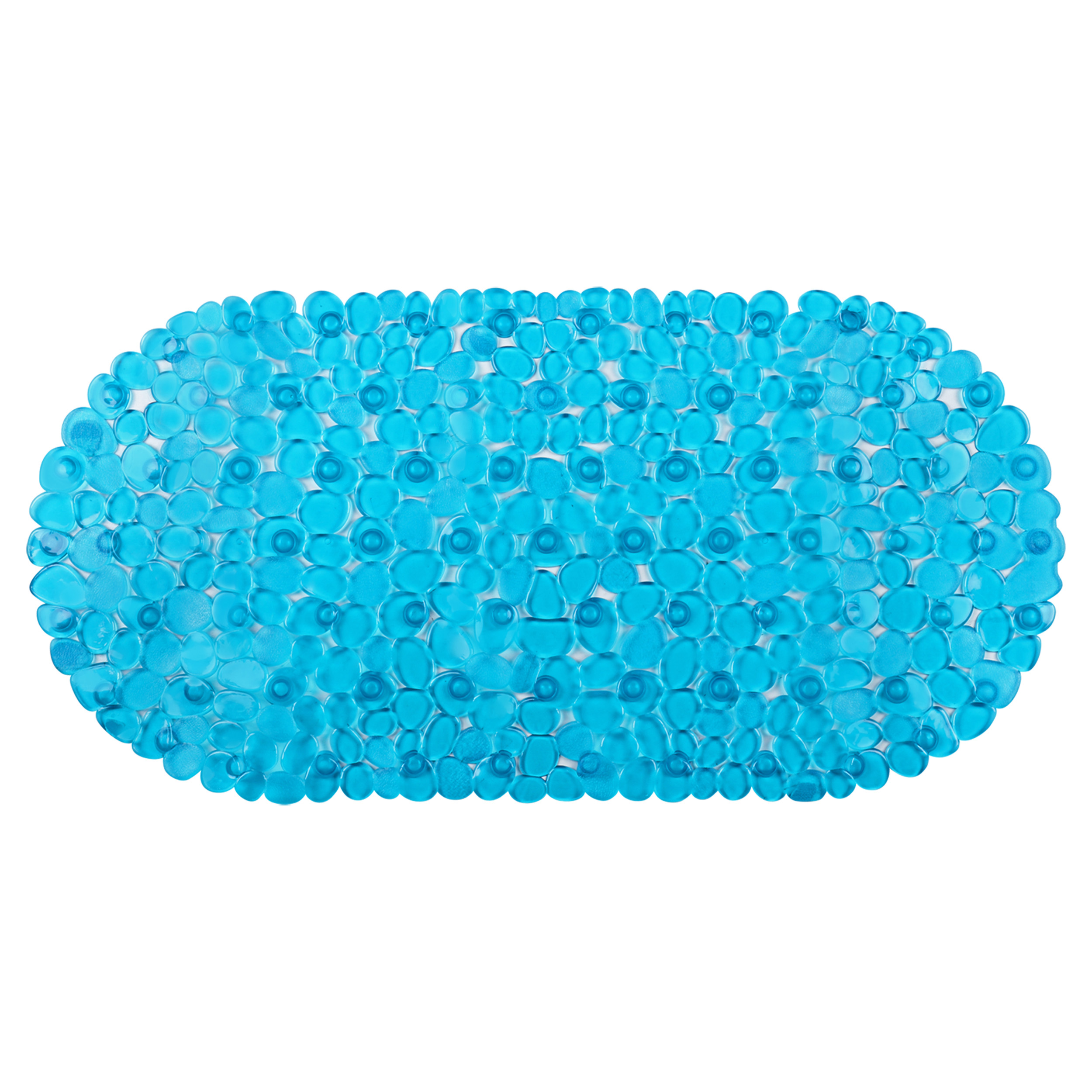 31.002.06 Differnz Lapis inlegmat bad - 100% PVC - anti-slip laag blauw transparant 70 x 35 cm