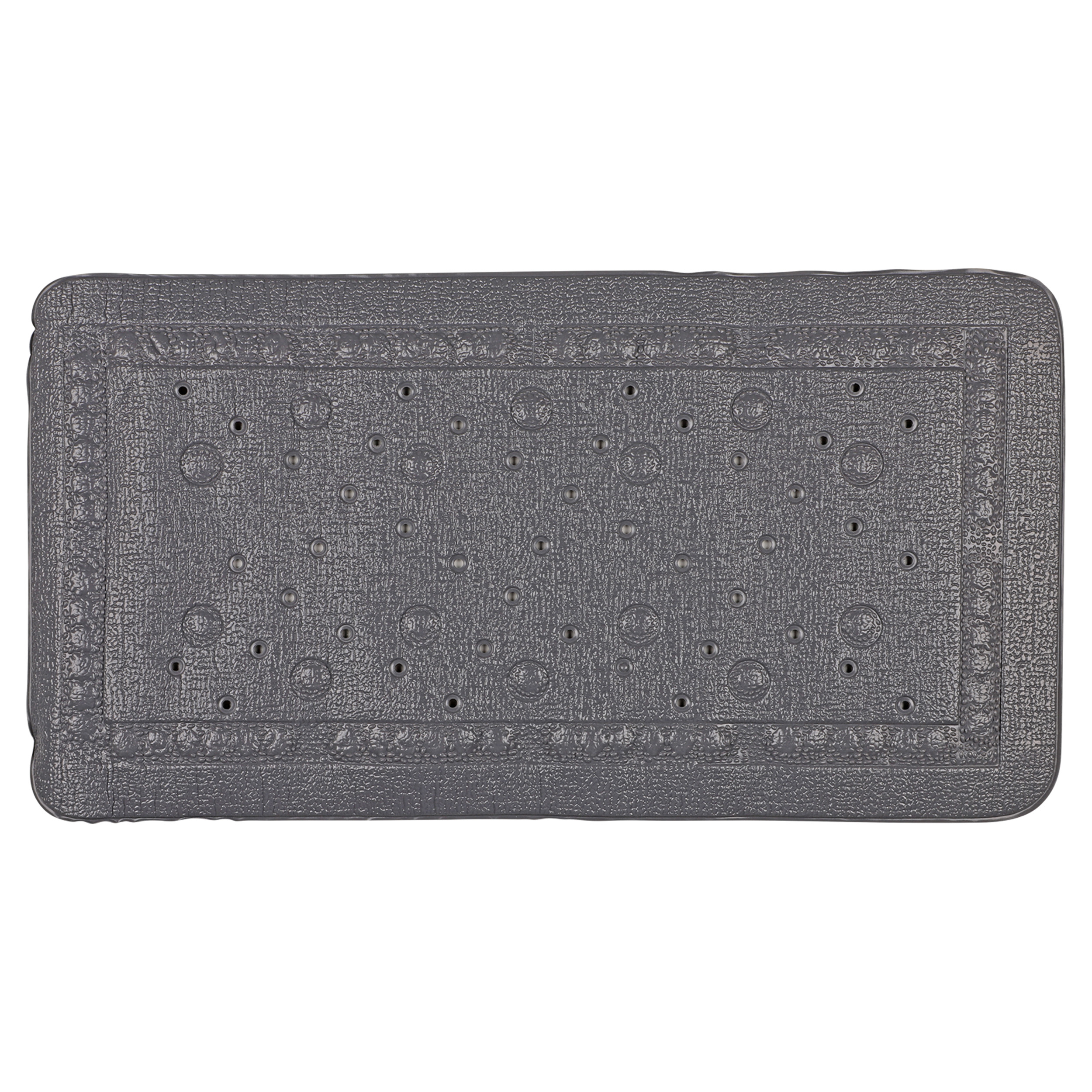31.002.11 Differnz Tutus inlegmat bad - 100% PVC - anti-slip laag antraciet 68 x 36 cm