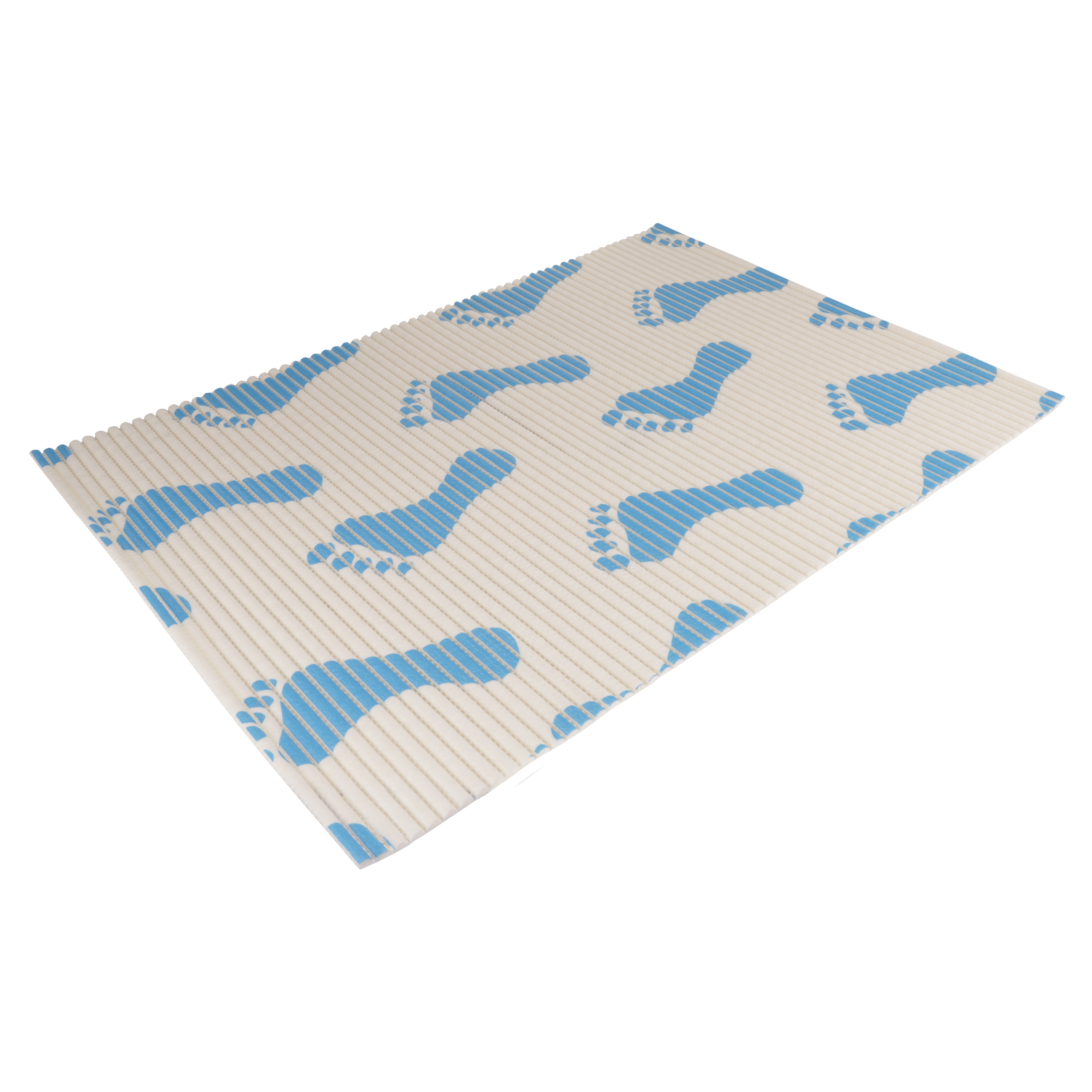31.002.18 Differnz  multi mat bad - 100% PVC - anti-slip laag blauw 65 x 45 cm