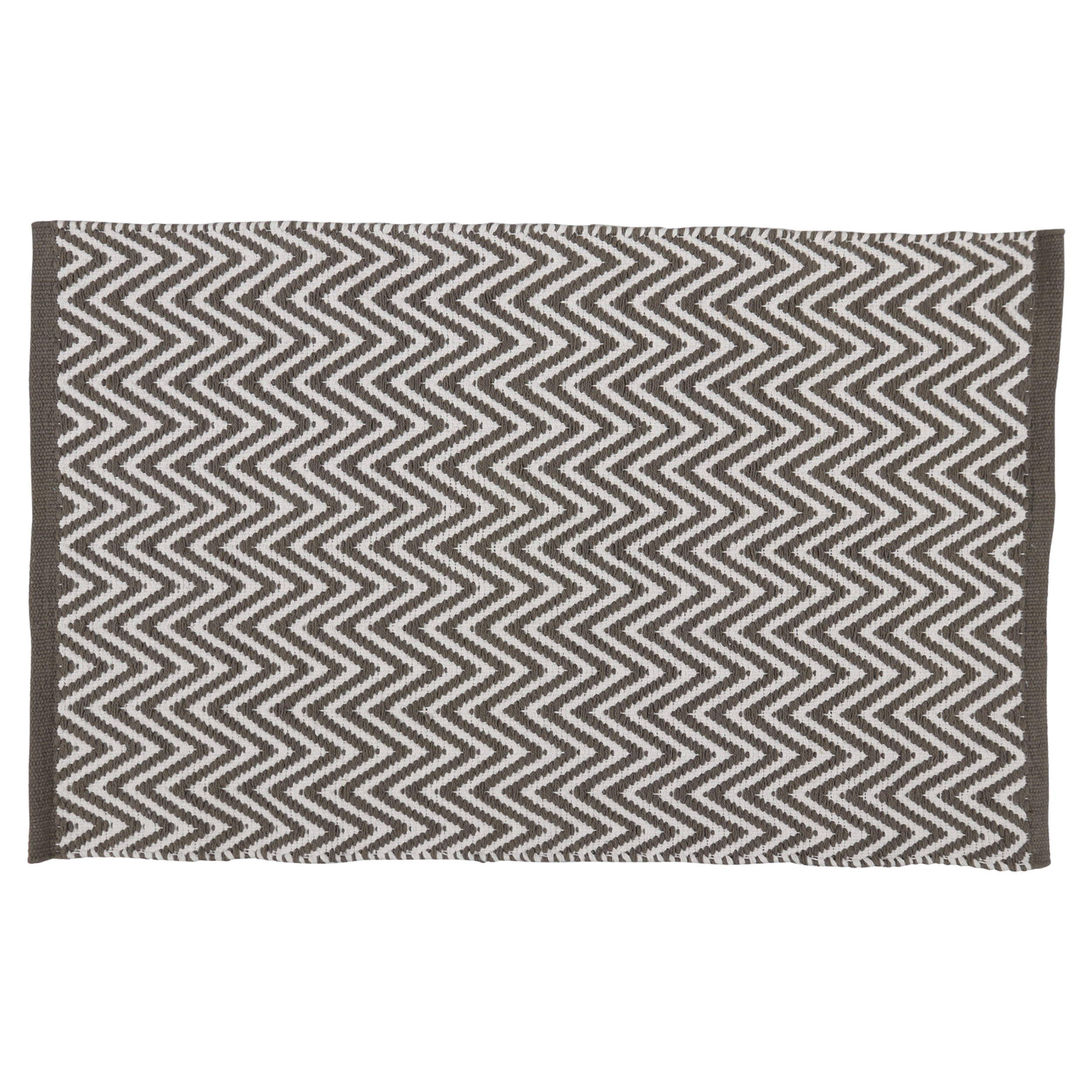 31.110.04 Differnz Devon badmat 100% katoen - geschikt voor vloerverwarming - 50 x 80 cm - grijs/wit