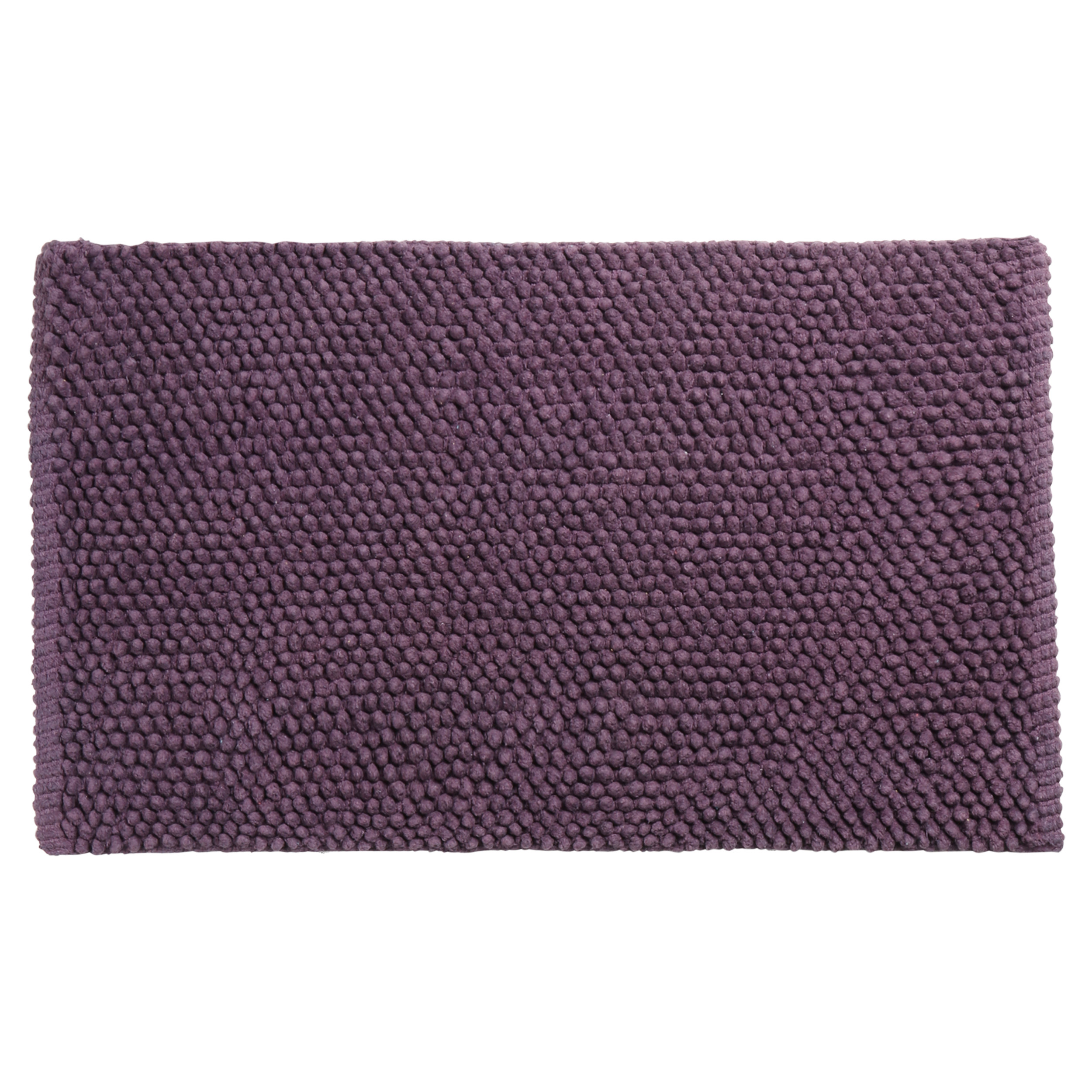 31.110.17 Differnz Popcorn badmat 100% katoen - geschikt voor vloerverwarming violet 50 x 80 cm