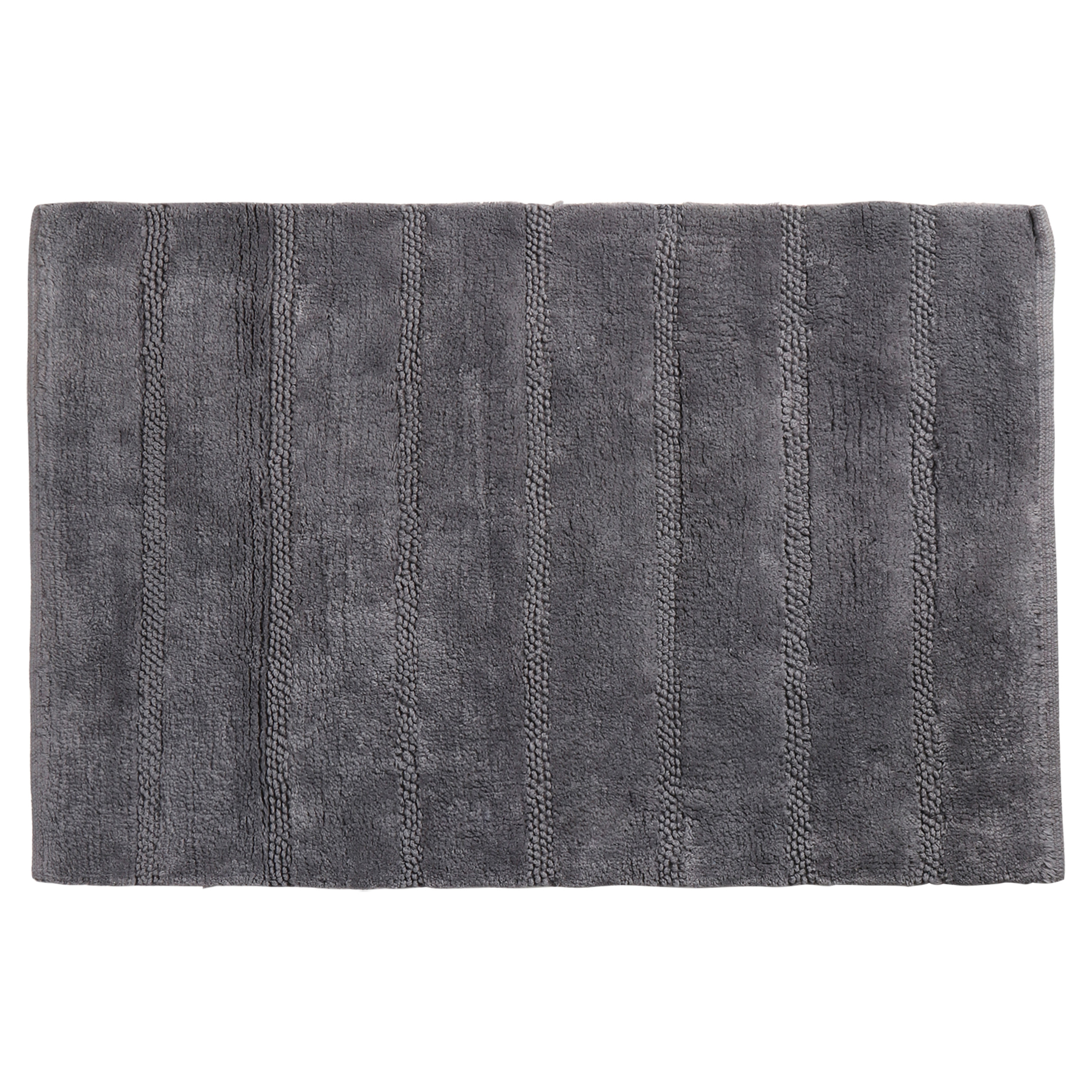 31.110.20 Differnz Stripes badmat 100% katoen - geschikt voor vloerverwarming grijs 45 x 75 cm