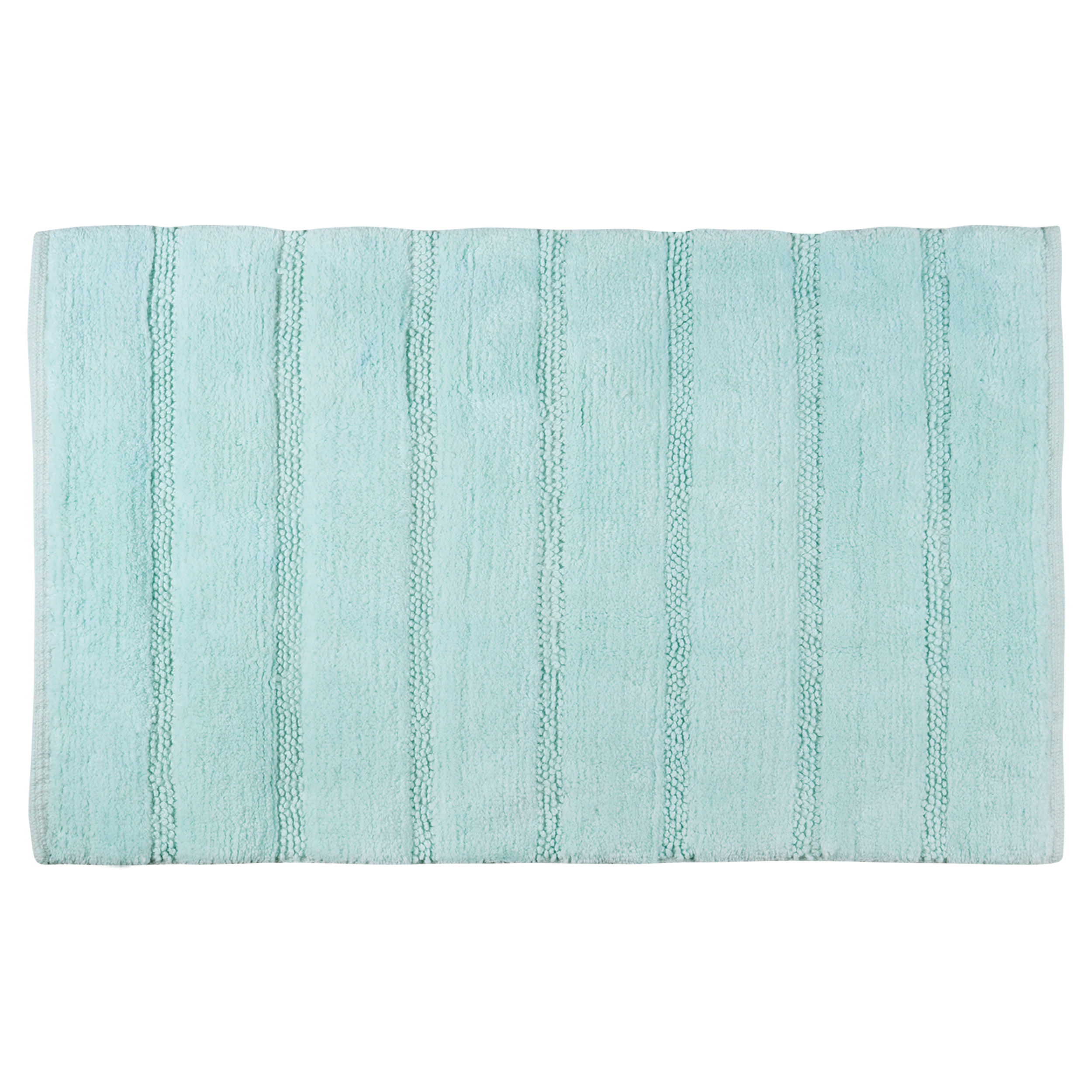 31.110.21 Differnz Stripes badmat 100% katoen - geschikt voor vloerverwarming - 45 x 75 cm - lichtblauw
