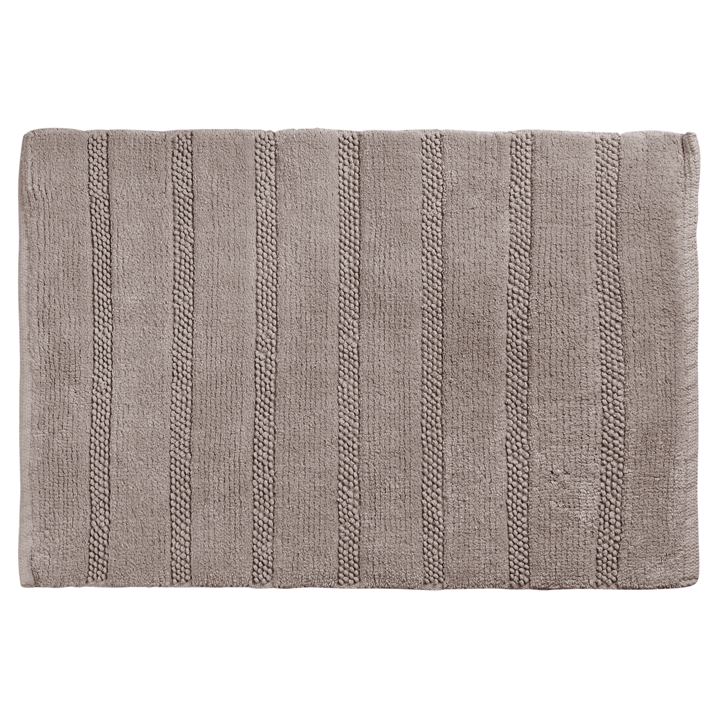 31.110.22 Differnz Stripes badmat 100% katoen - geschikt voor vloerverwarming - 45 x 75 cm - taupe