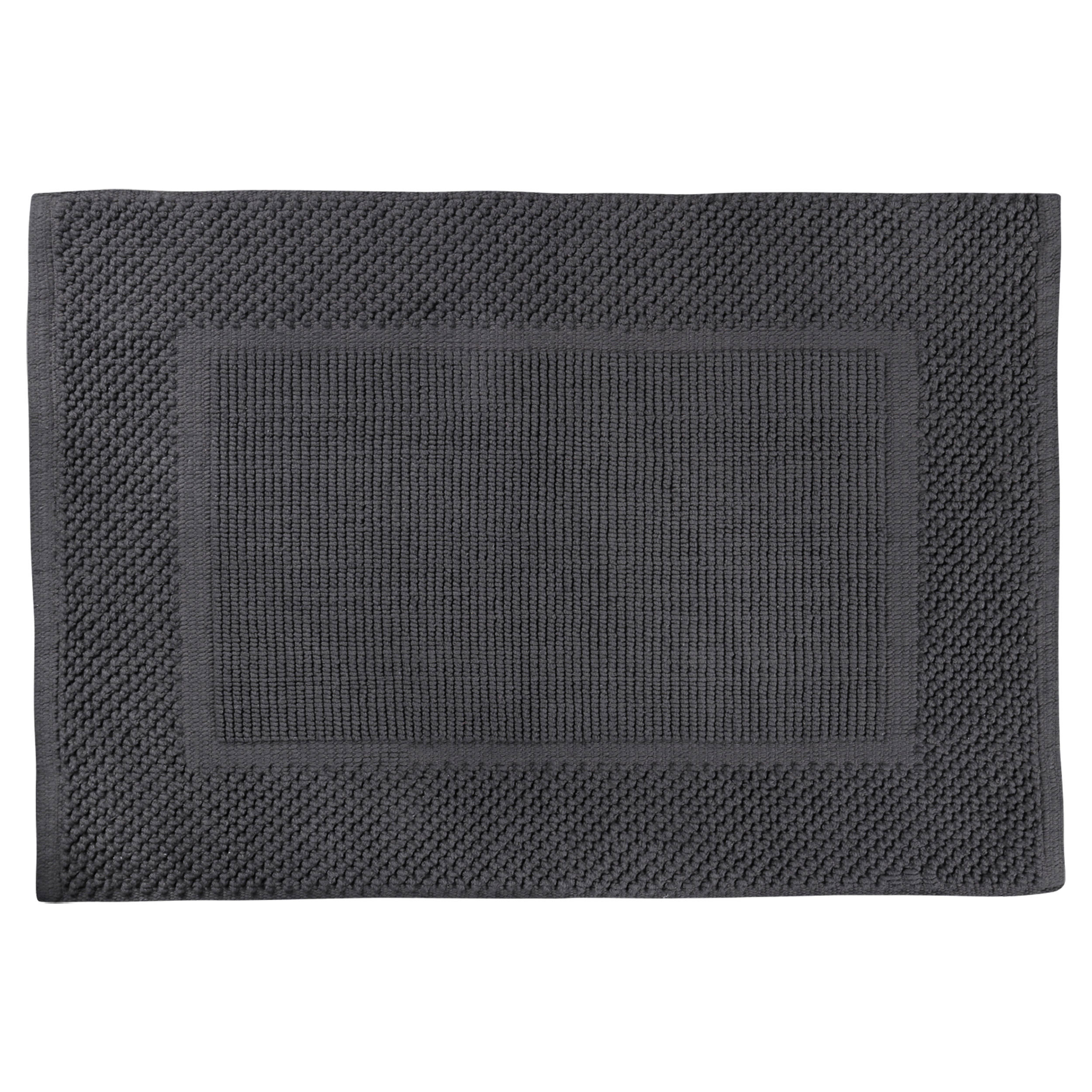 31.110.42 Differnz Basics badmat 100% katoen - geschikt voor vloerverwarming - 50 x 80 cm - donkergrijs