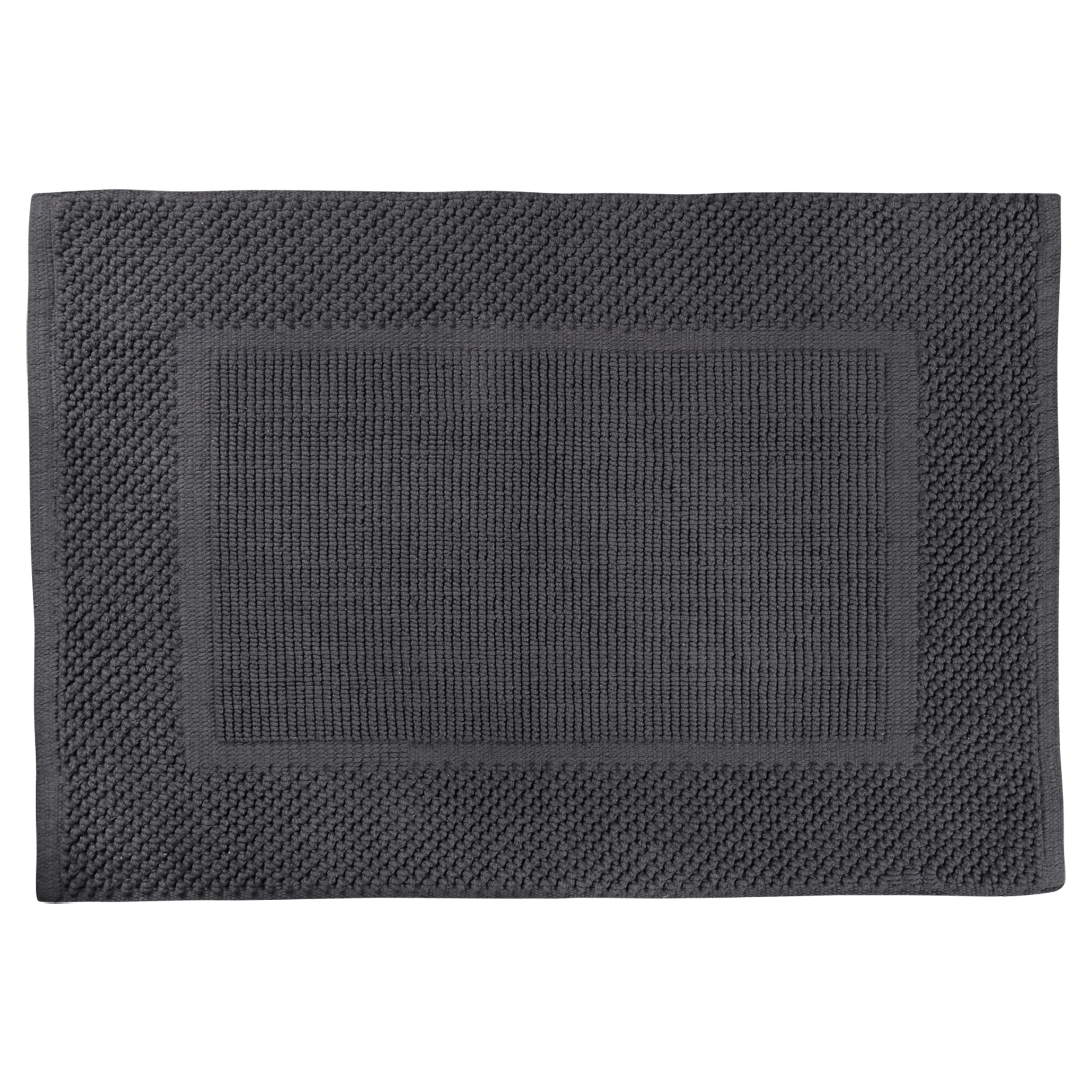 31.110.42 Differnz Basics badmat 100% katoen - geschikt voor vloerverwarming donkergrijs 50 x 80 cm