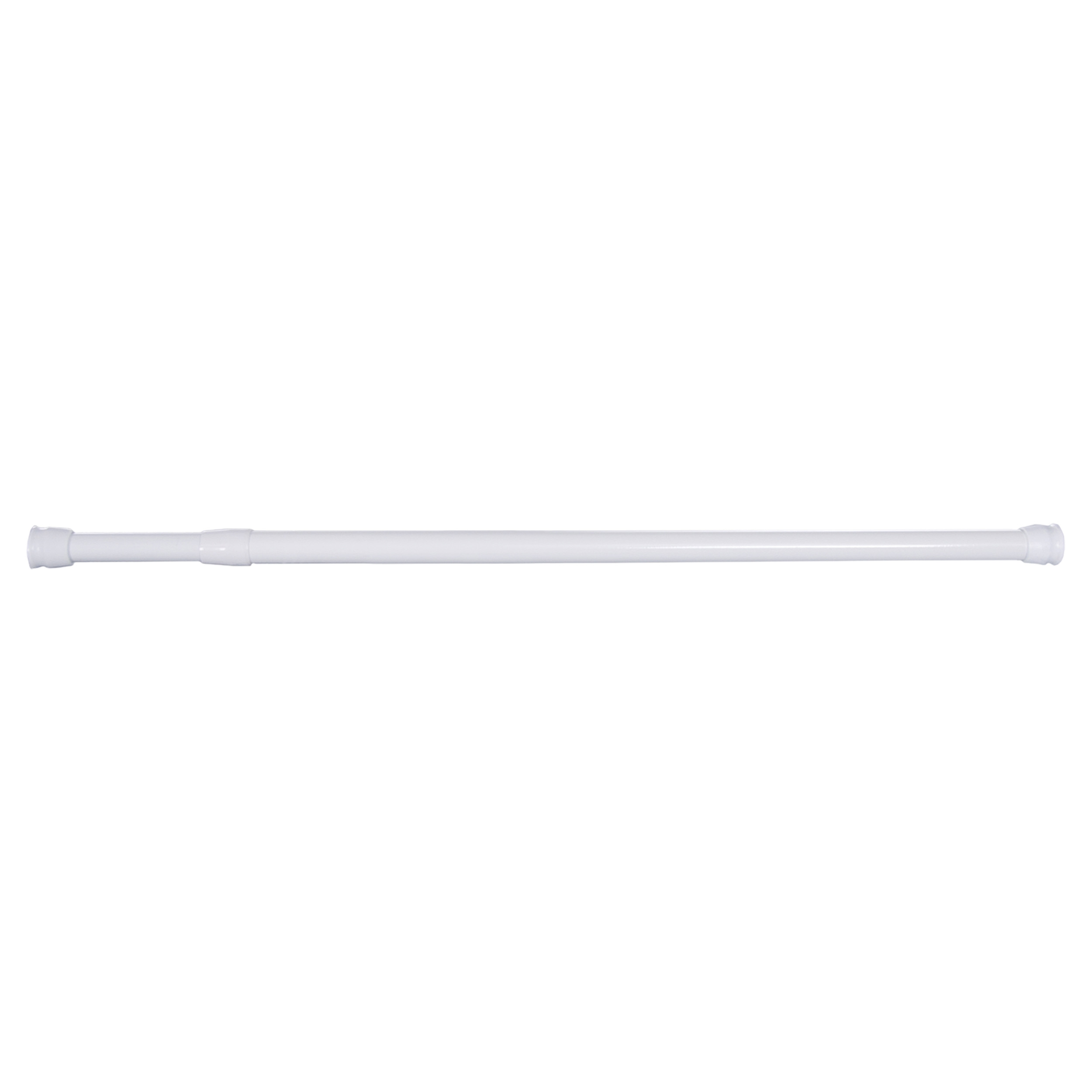 32.310.39 Differnz Round douchegordijnstang aluminium veredeld - om vast te klemmen - wit wit 75 x 125 cm