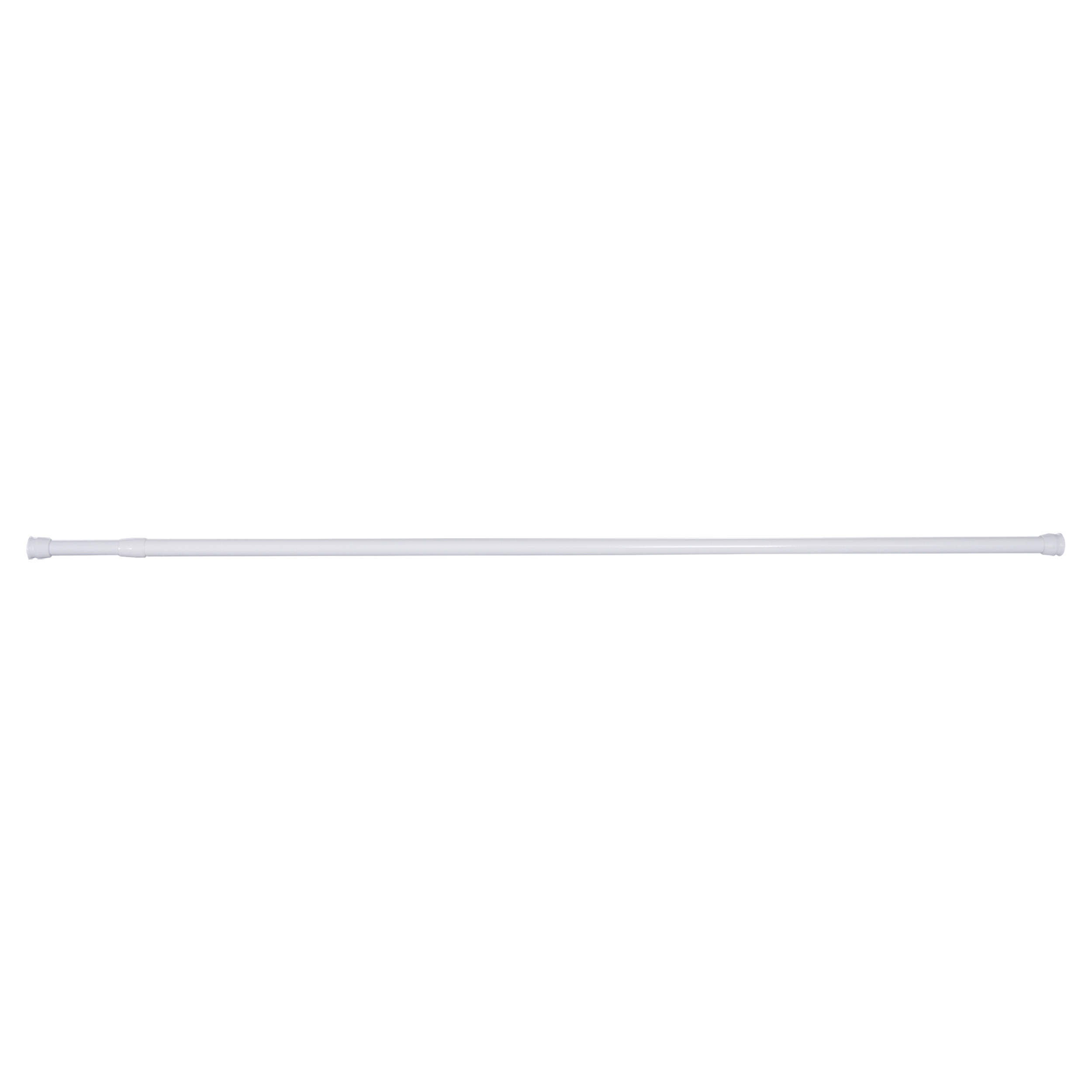 32.310.42 Differnz Round douchegordijnstang aluminium veredeld - om vast te klemmen - wit wit 125 x 220 cm