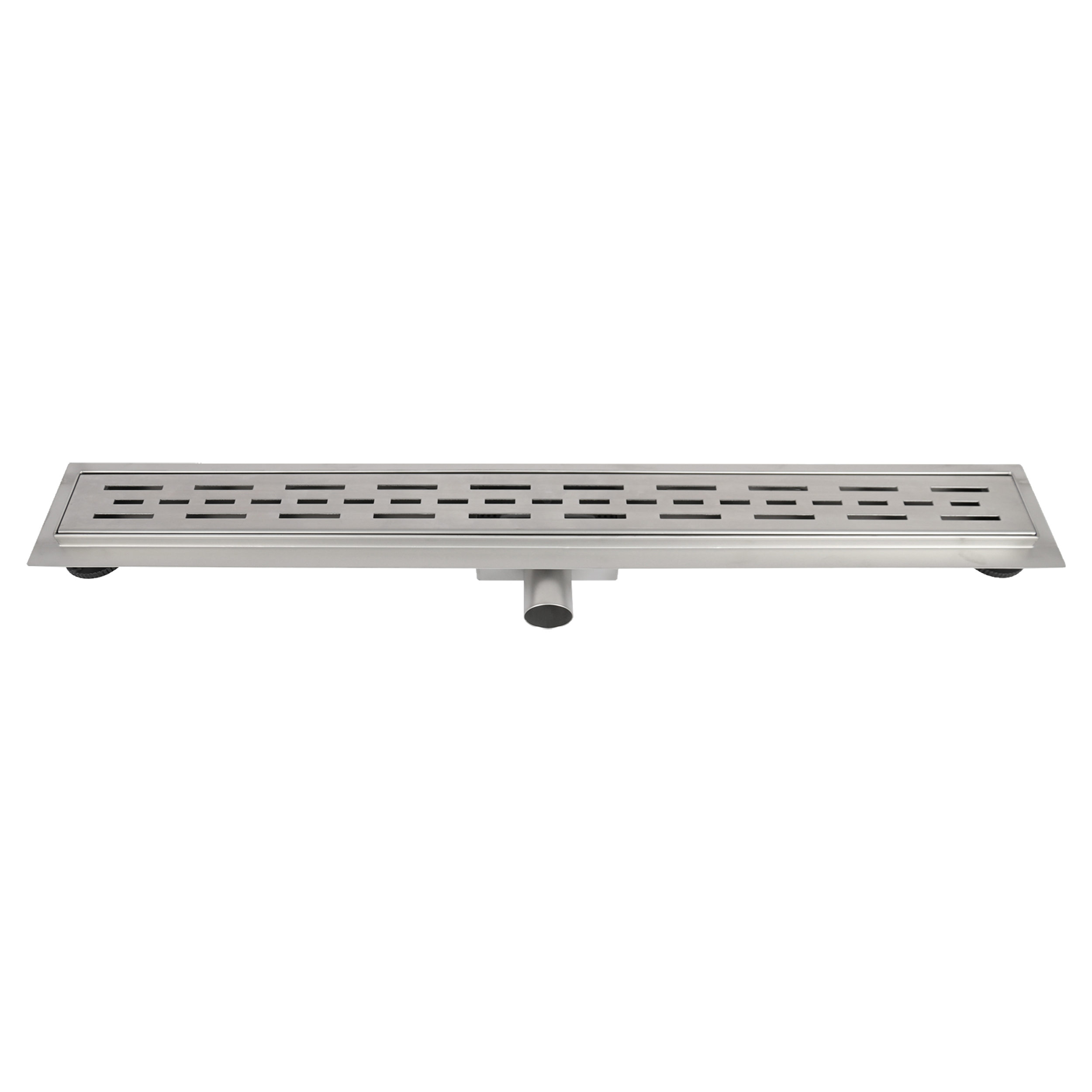 33.111.00   douchegoot met flens - geborsteld RVS mat chroom 7 x 7 x 70 cm