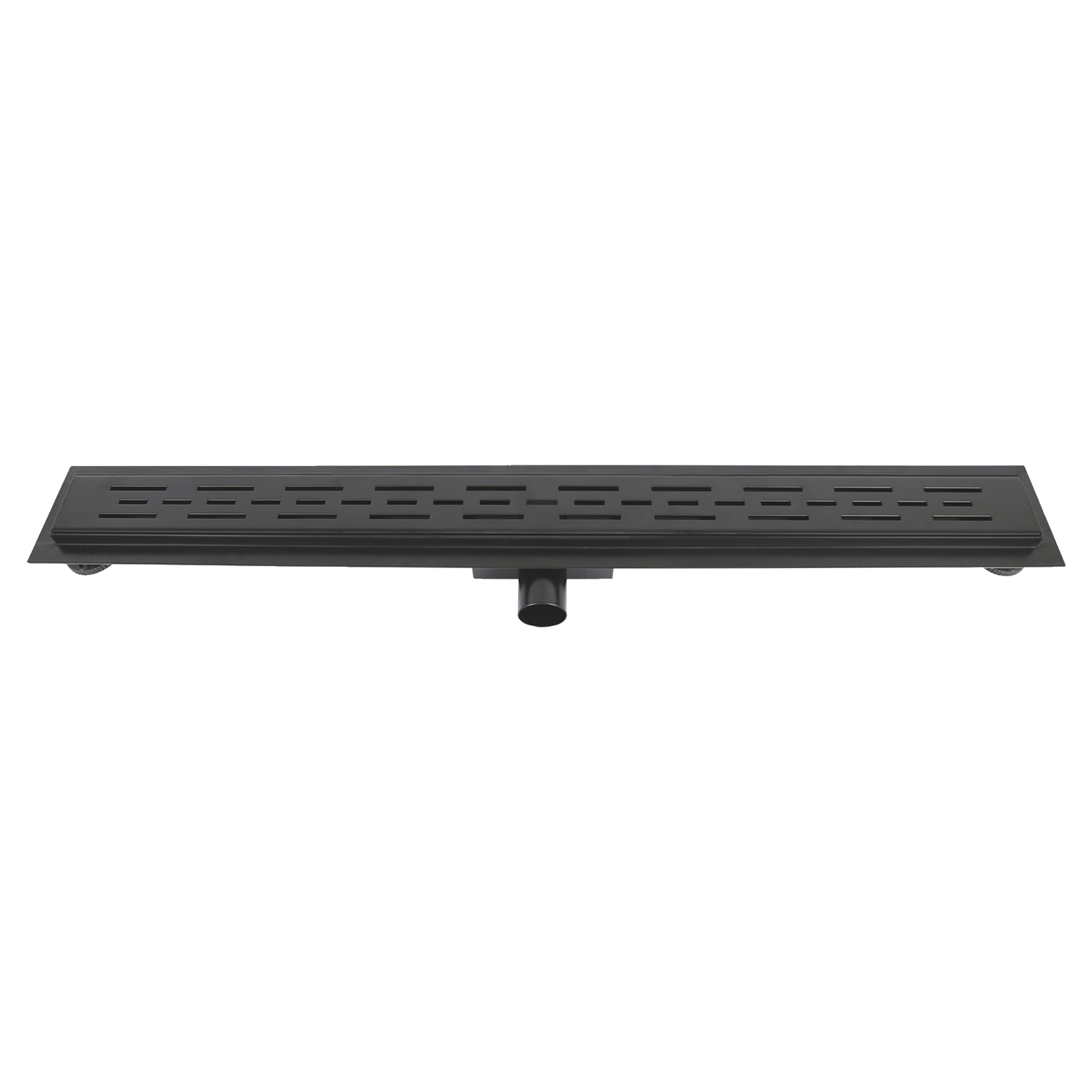 33.111.16   douchegoot met flens - RVS zwart 7 x 7 x 70 cm