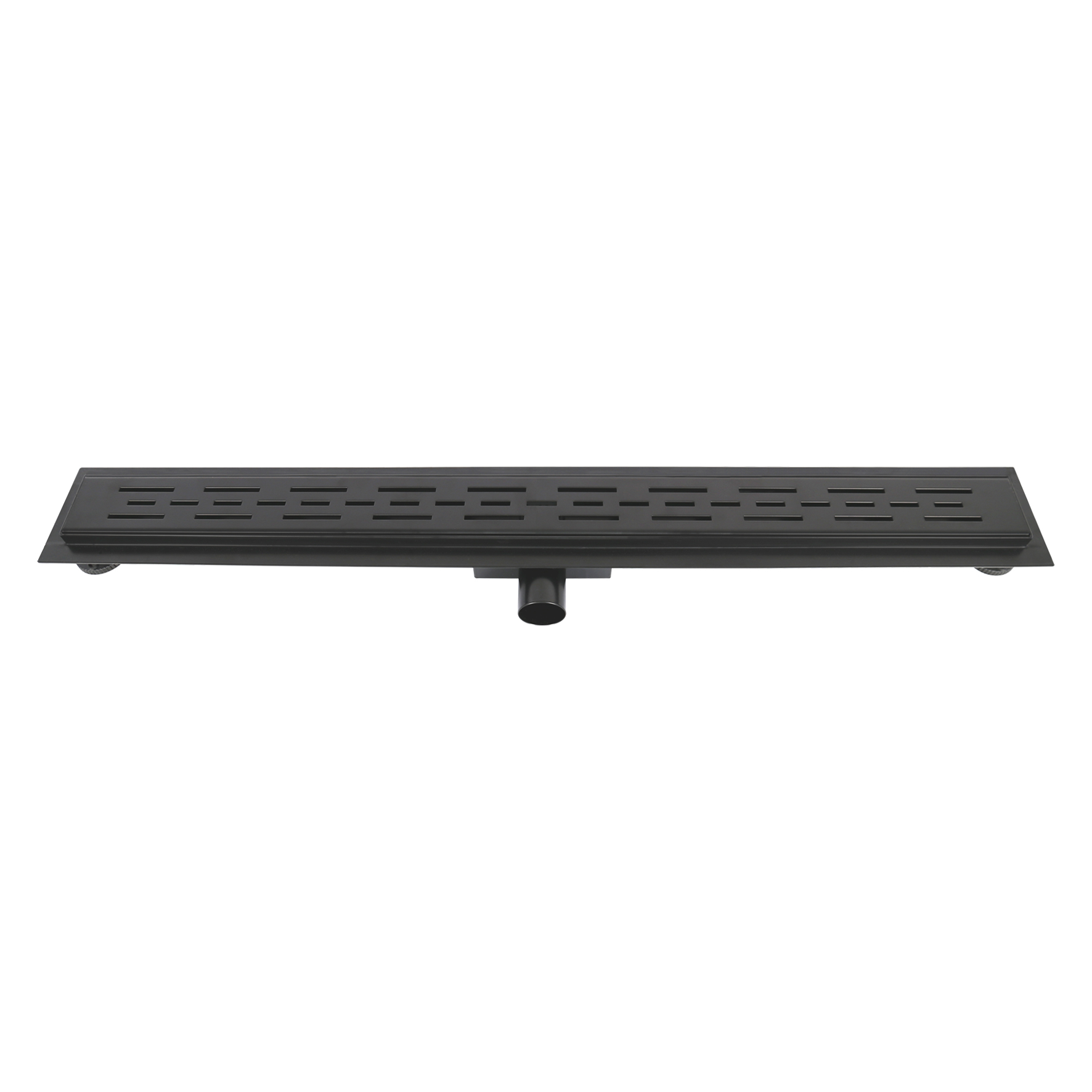 33.111.17   douchegoot met flens - RVS zwart 7 x 7 x 80 cm