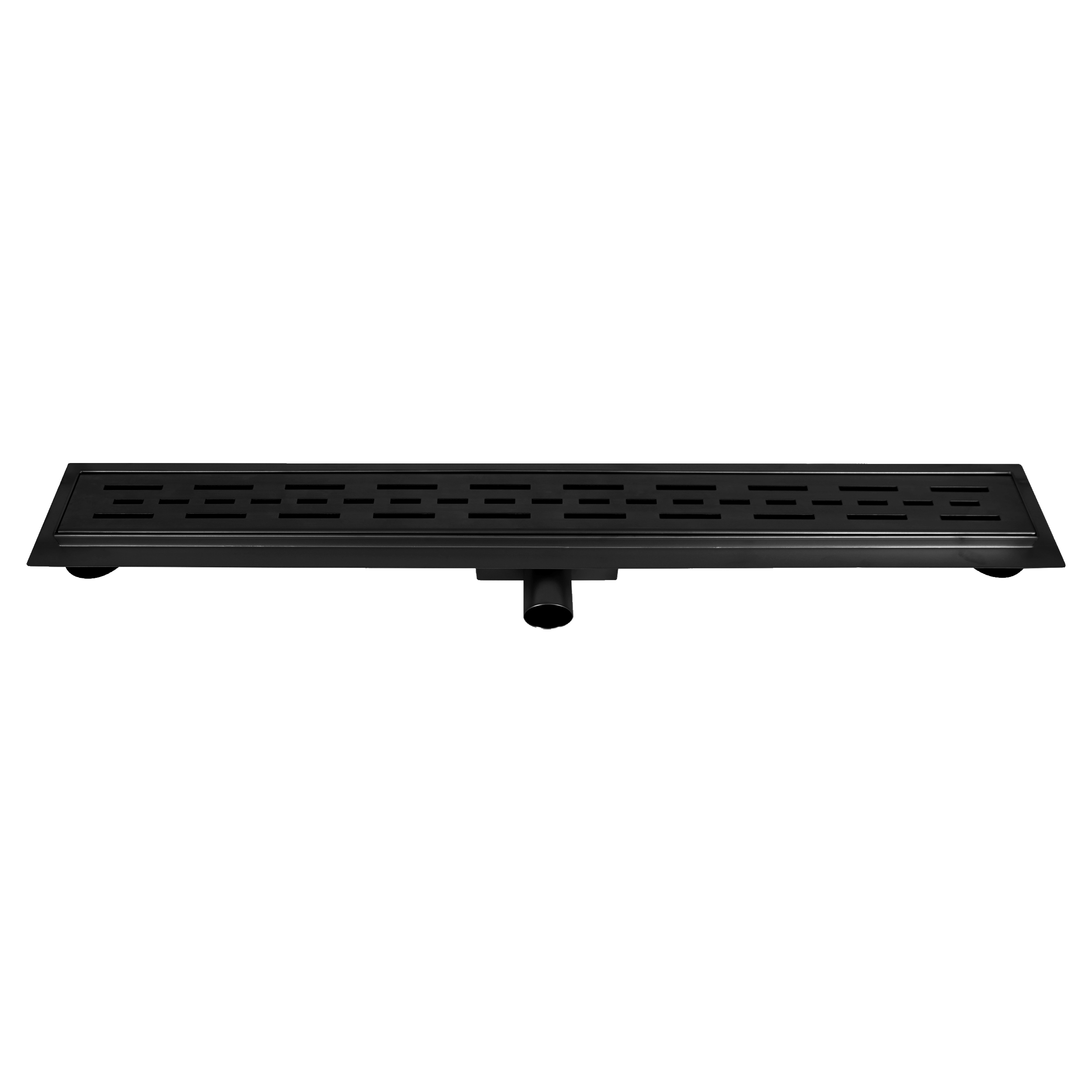 33.111.26   douchegoot met flens - RVS zwart 7 x 7 x 50 cm
