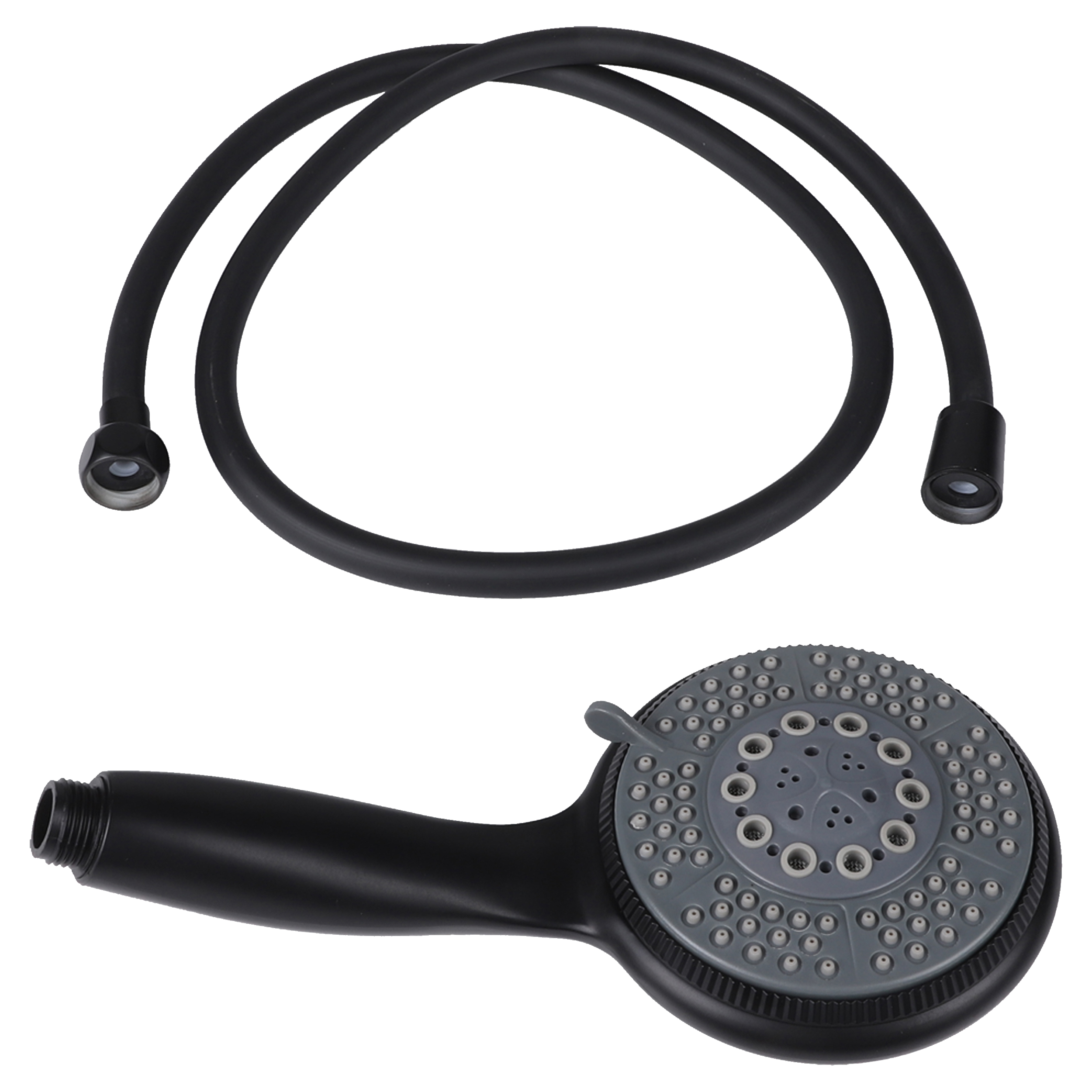 33.200.24 Differnz  handdouche set met doucheslang - 5 standen mat zwart Ø 10 cm - 1.2 m