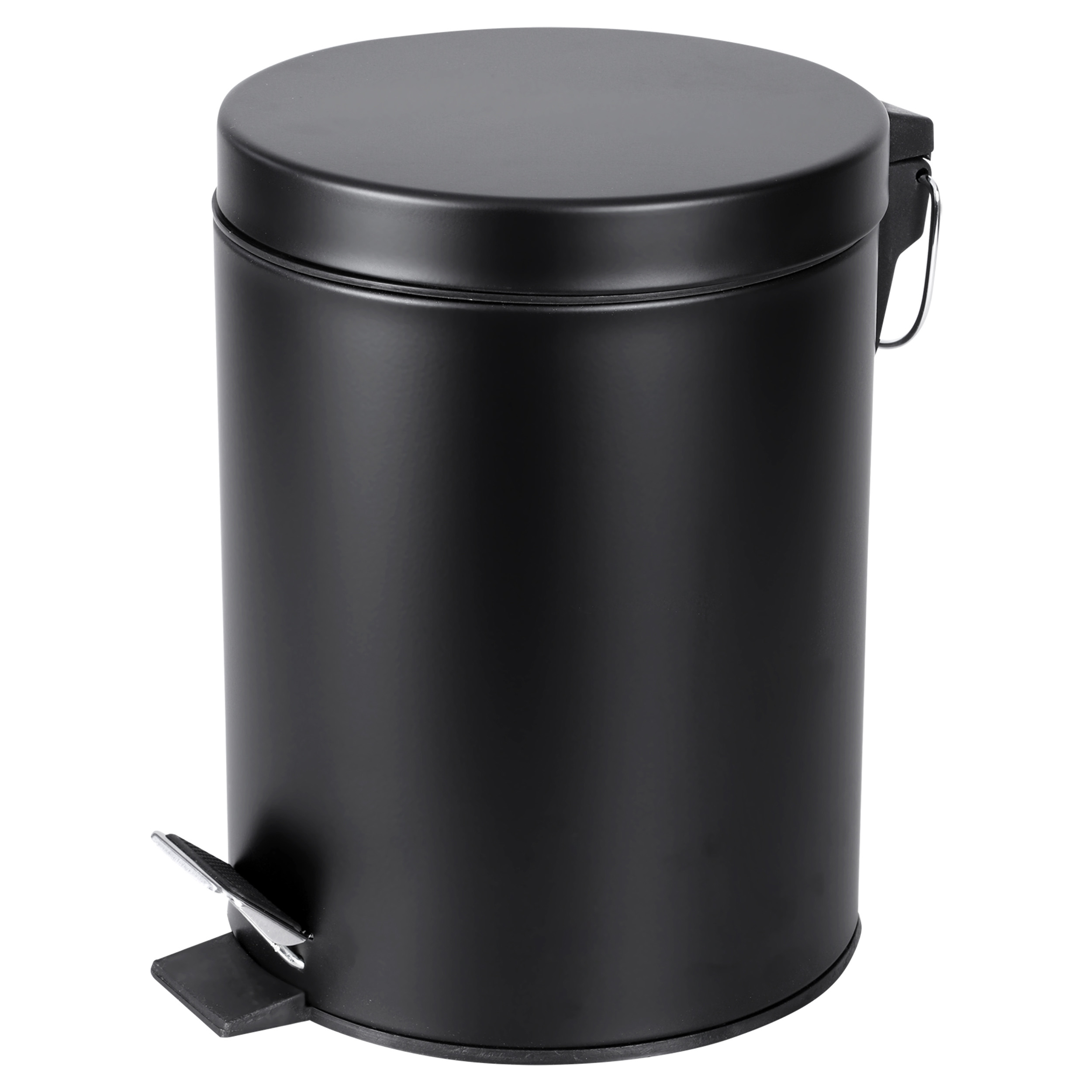 34.004.08 Differnz  pedaalemmer 5 liter mat zwart 27.5 x 20 cm