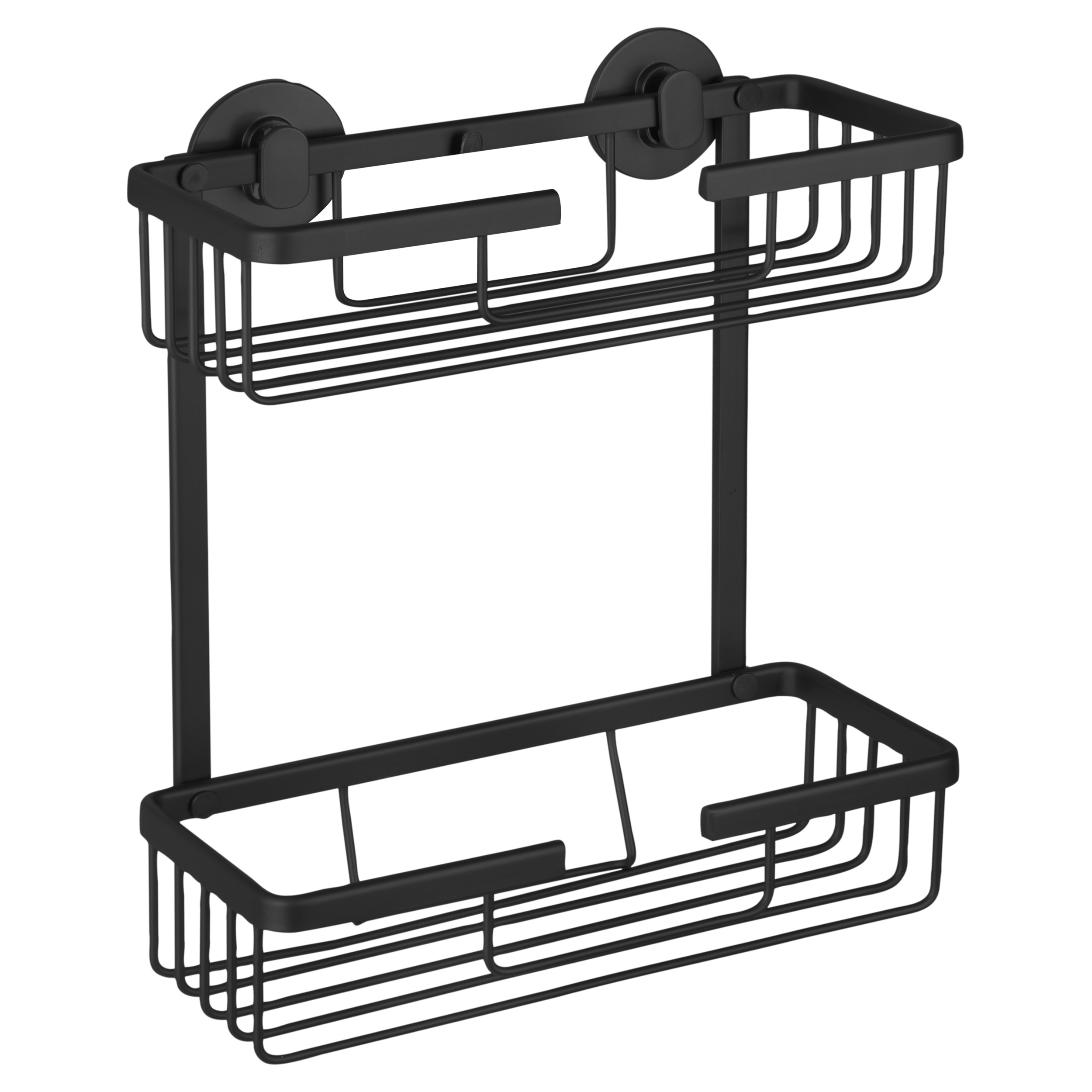 34.100.15 Differnz  draadmand rechthoek - 2 laags mat zwart 25 x 11.6 x 30 cm