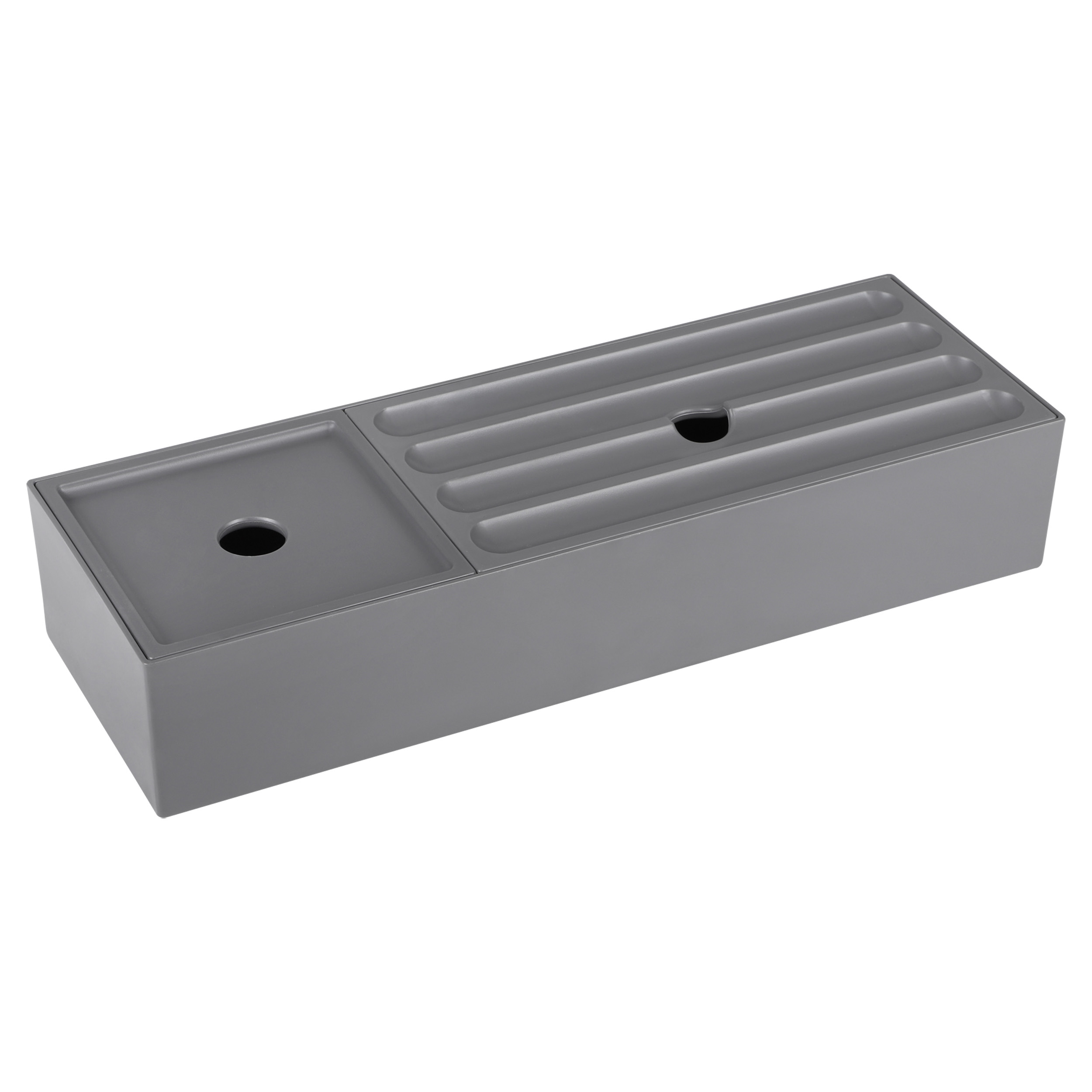 34.600.49 Differnz  lade organizer met deksel grijs 32 x 11 x 6 cm